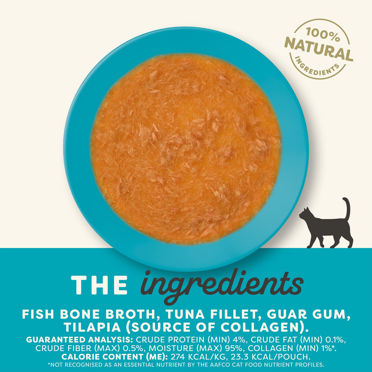 Applaws&trade; Natural Wet Cat, Food Fish Bone Broth With Tuna Fillet Spout, 3-Oz