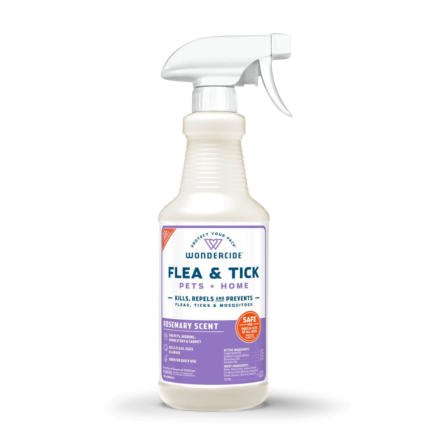 Wondercide Flea, Tick & Mosquito Control & Repellent Spray For Dogs, Cats & Home, Rosemary, 16Oz