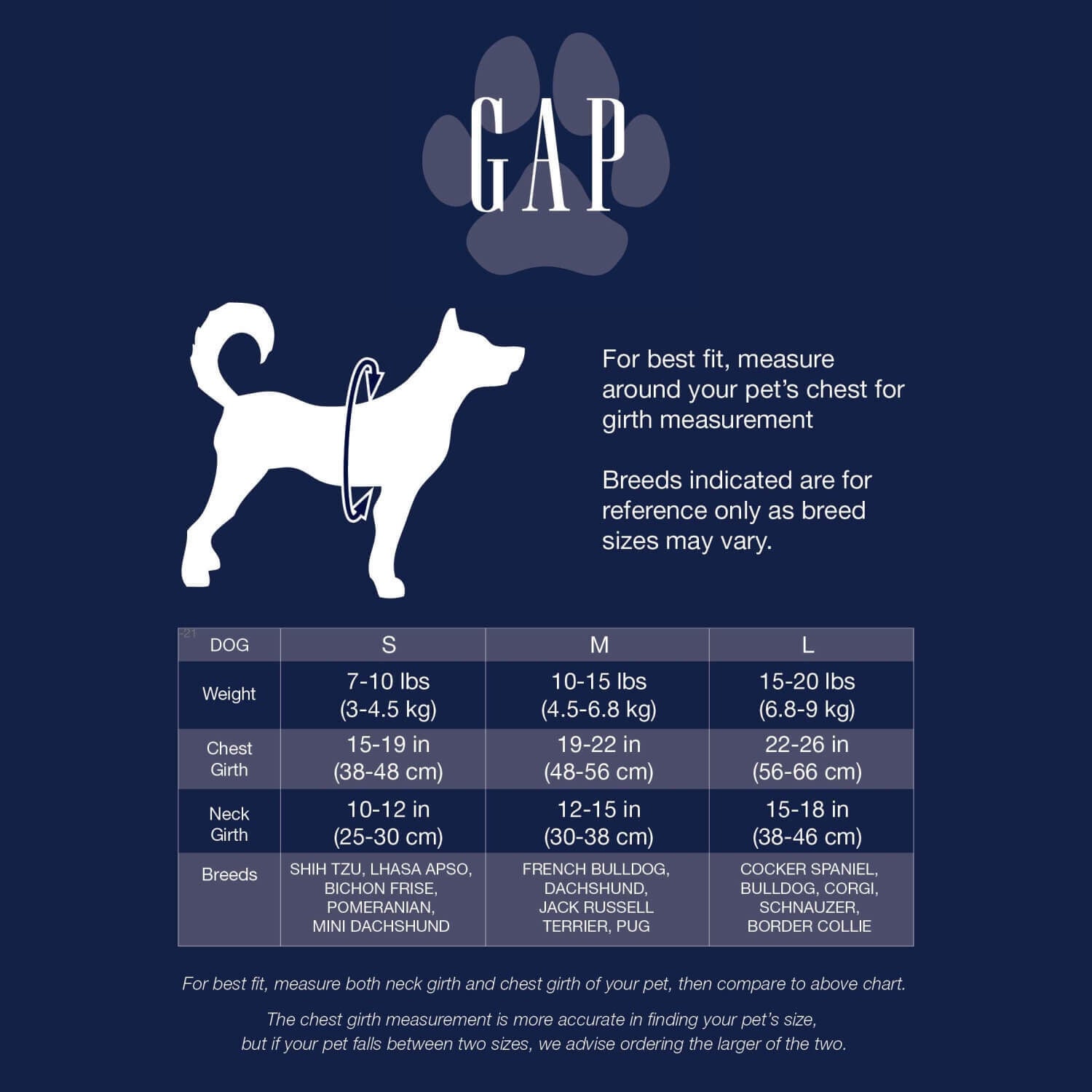 Gap Blue Paw Charm Dog Harness