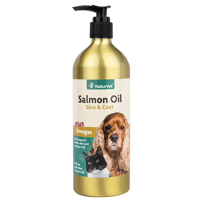 Natur Vet Unscented Salmon Oil Supplement For Dogs & Cats 