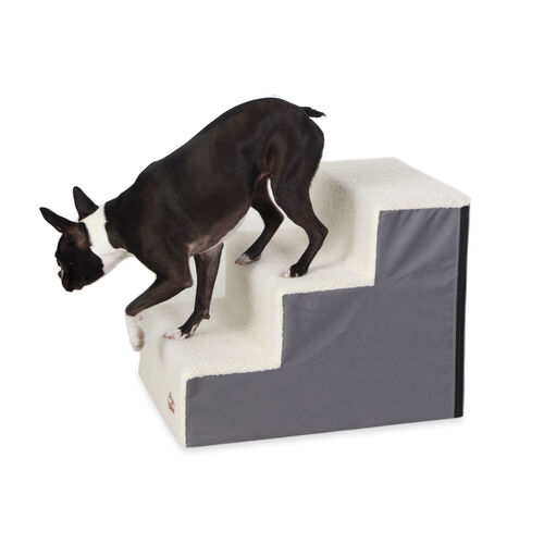 K&H Pet Products Pet Stair Steps Gray/Fleece - 3 Stair