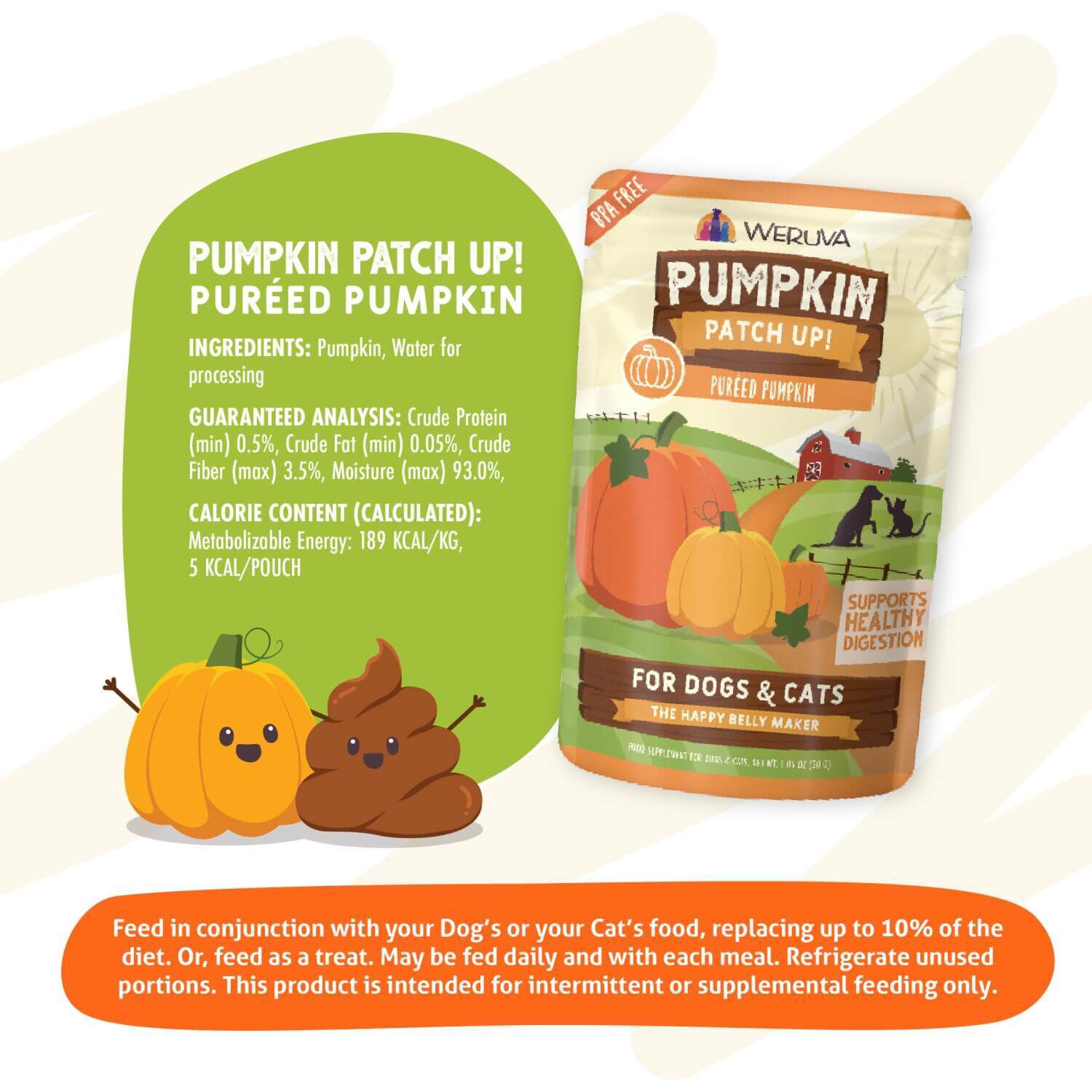Weruva Pumpkin Patch Up!, Pumpkin Puree Pet Food Supplement for Dogs & Cat Weruva Pumpkin Patch Up!, Pumpkin Puree Pet Food Supplement for Dogs & Cat