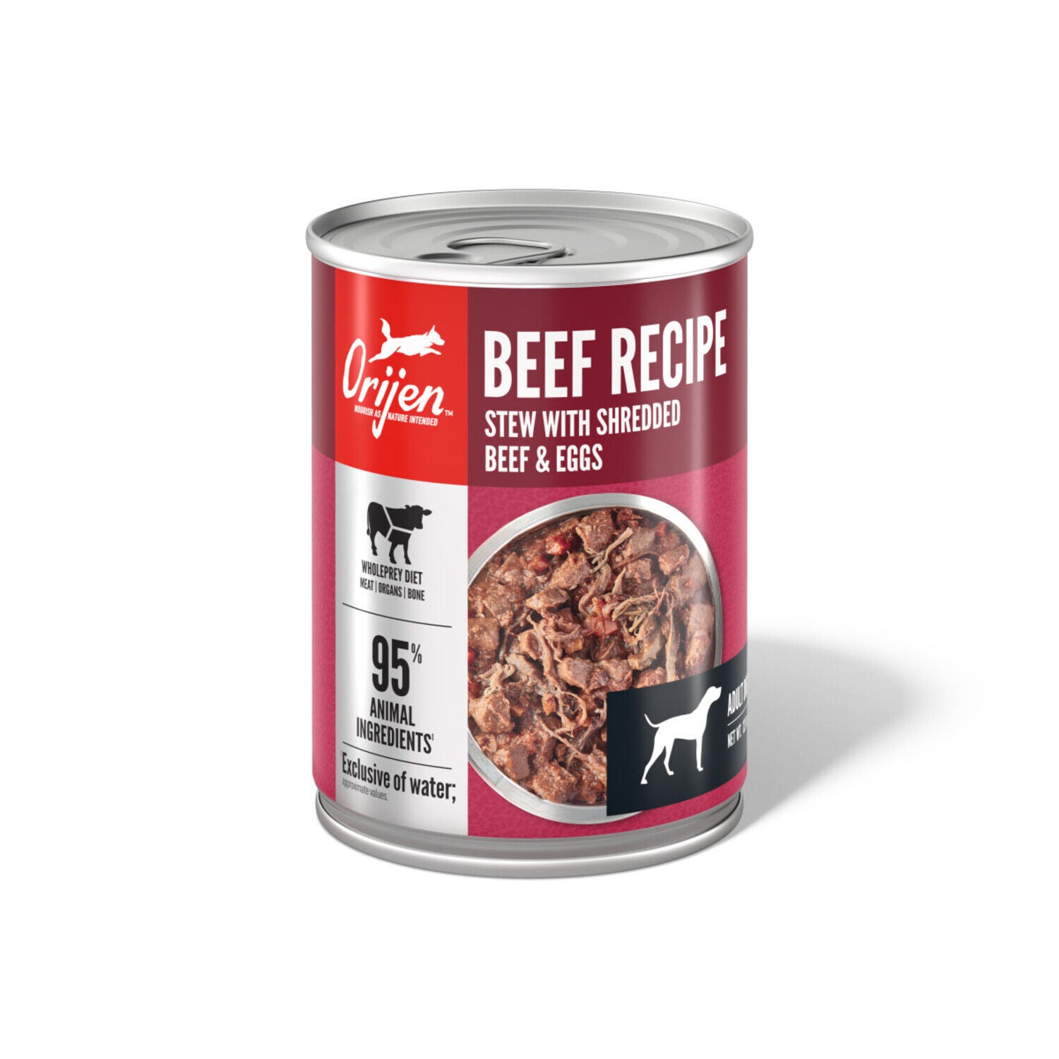 Orijen Real Meat Shreds Wet Dog Food, Beef Stew Recipe 12-Pack - 12.8-Oz