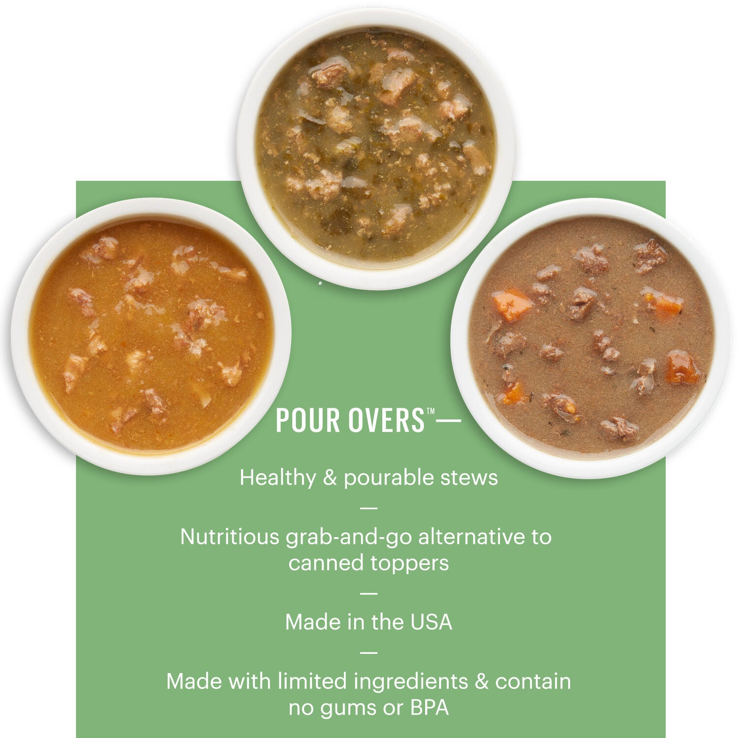 The Honest Kitchen Grain-Free Bone Broth Pour Overs Beef Stew Dog Food Topper, 5.5-Oz