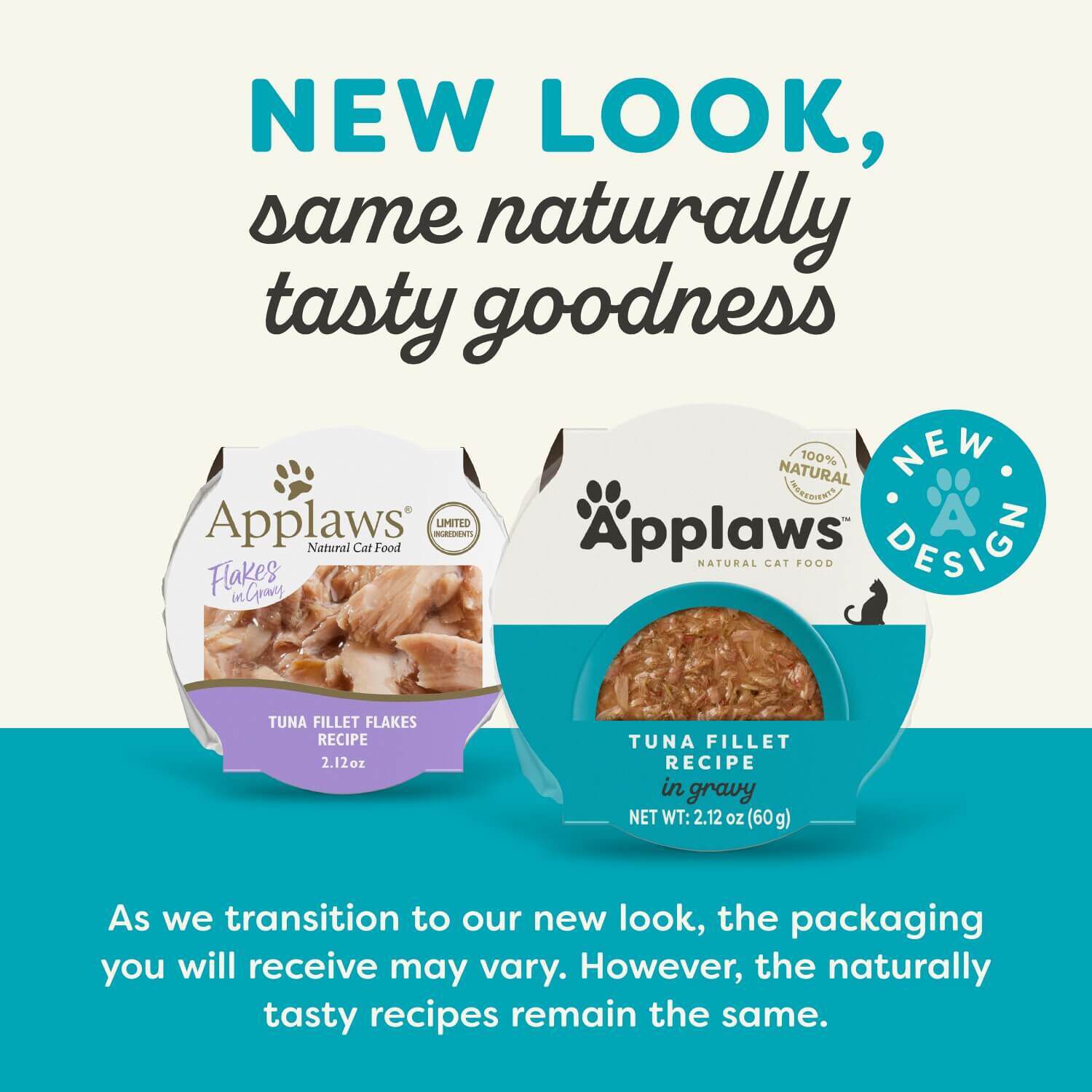 Applaws Natural Limited Ingredient Tuna Filet In Gravy Wet Cat Food, 2.12-Oz