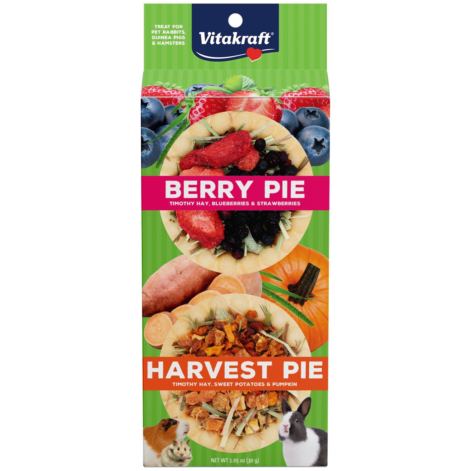 Vitakraft Berry And Harvest Pie Small Animal Treat, 1.05 Oz