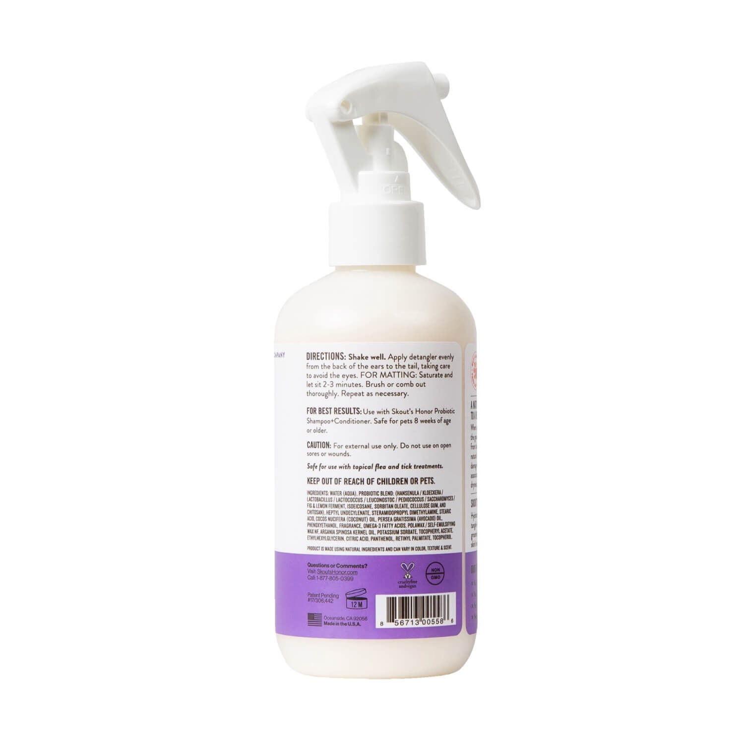 Skout's Honor Daily Use Probiotic Detangler For Dogs, Lavender Scented