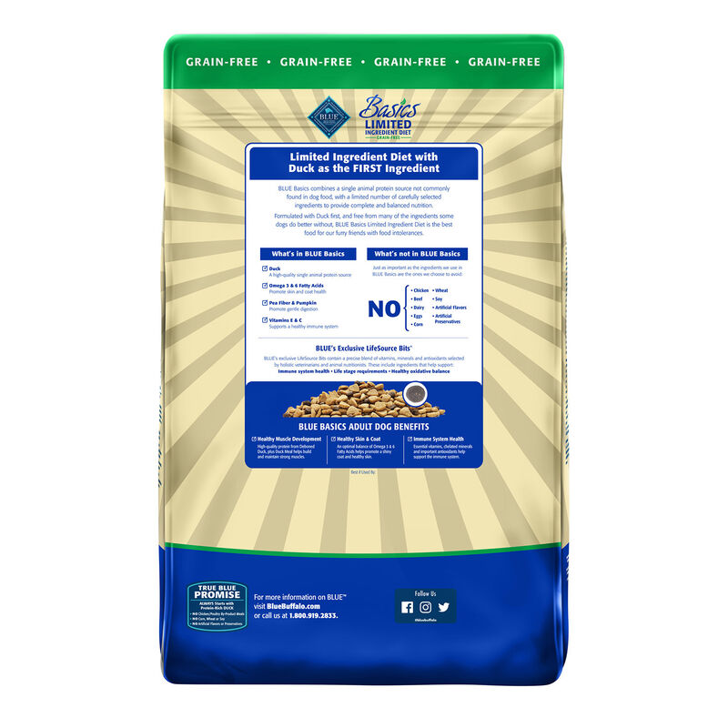 Basics Limited Ingredient Grain Free Adult Duck & Potato Recipe Dog Food image number 2