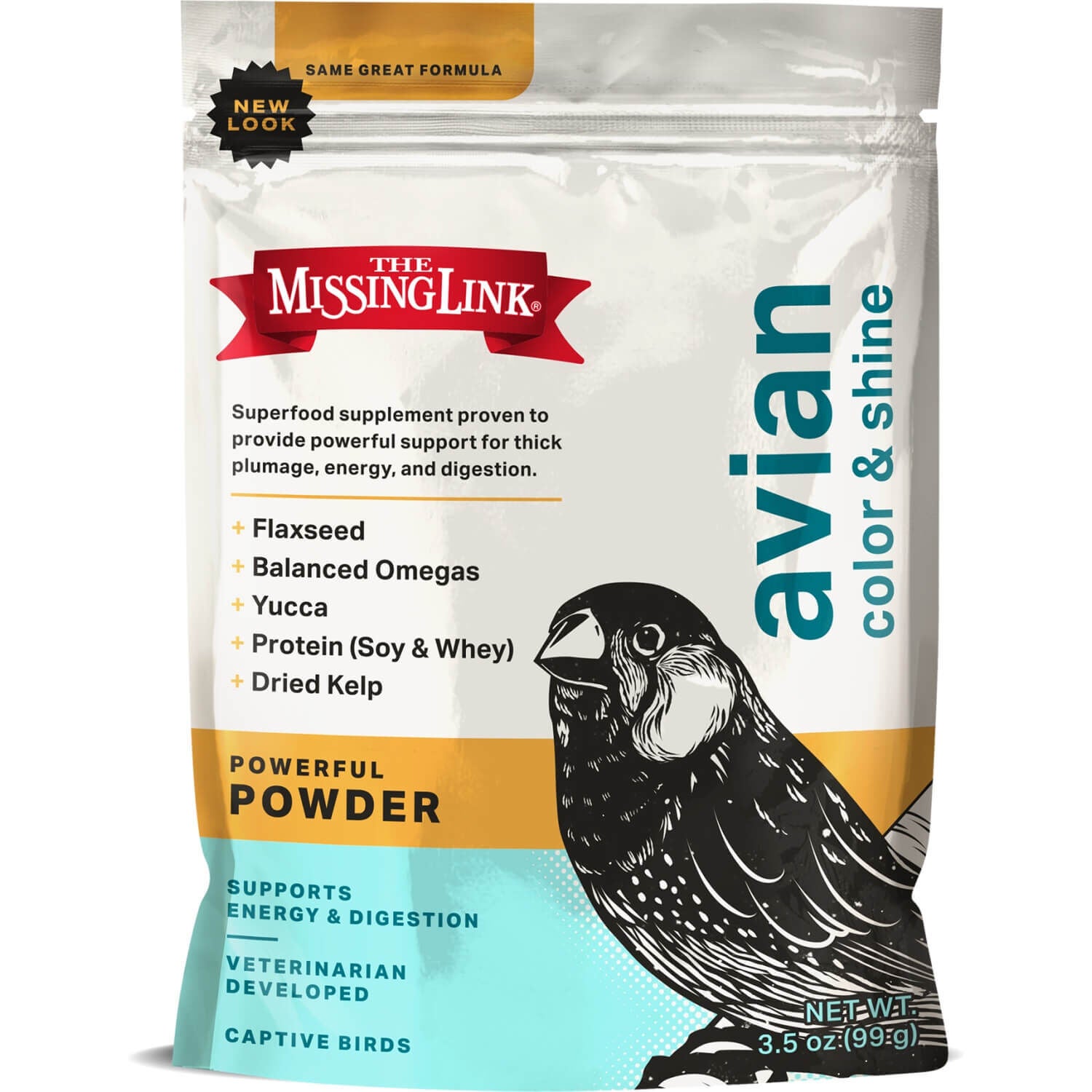 The Missing Link Superfood Powders Avian Color & Shine Supplement 3.5-Oz