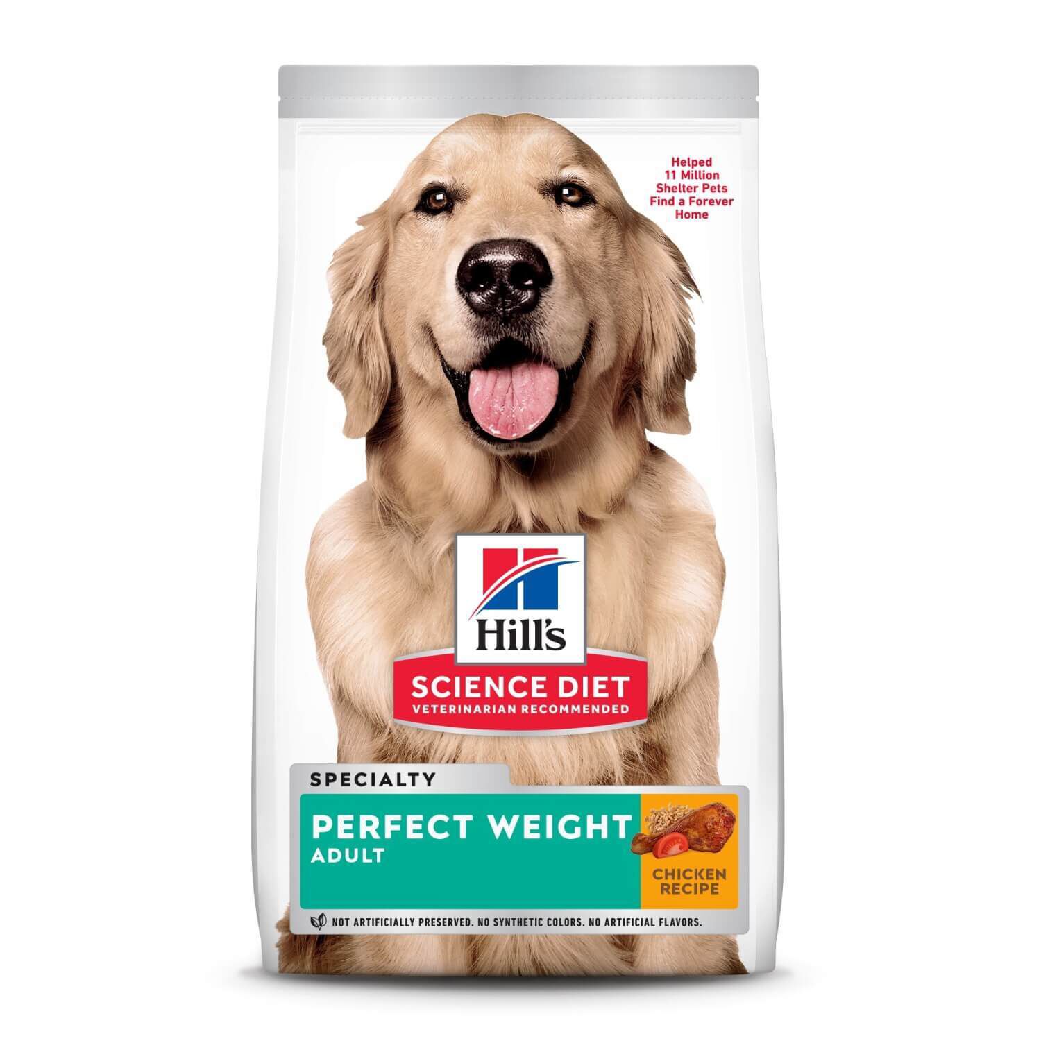 Hill's Science Diet Adult Perfect Weight Chicken Recipe Dry Dog Food, 25Lb