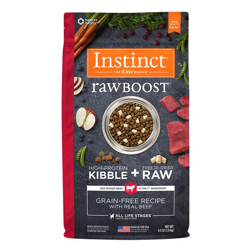 $5 Off Instinct RawBoost Dog Food | 4 lb. bags