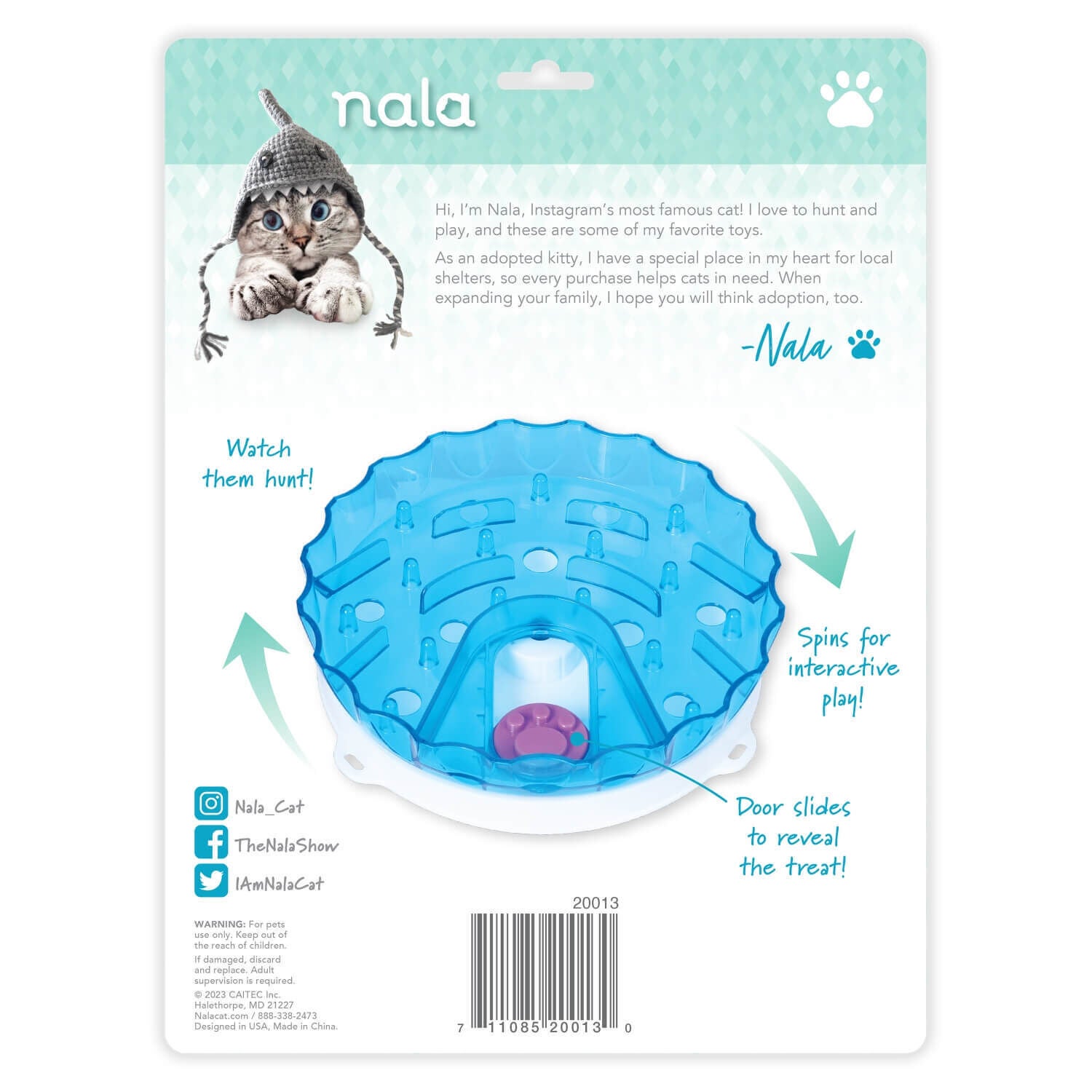 Nala Kitty Reward Puzzle Interactive Treat Dispensing Cat Toy