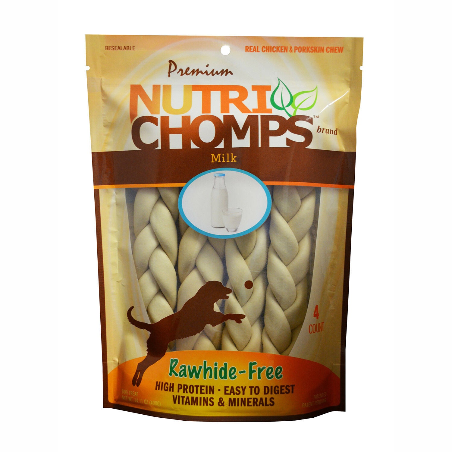 Nutri Chomps Milk Flavor Braids Dog Treat