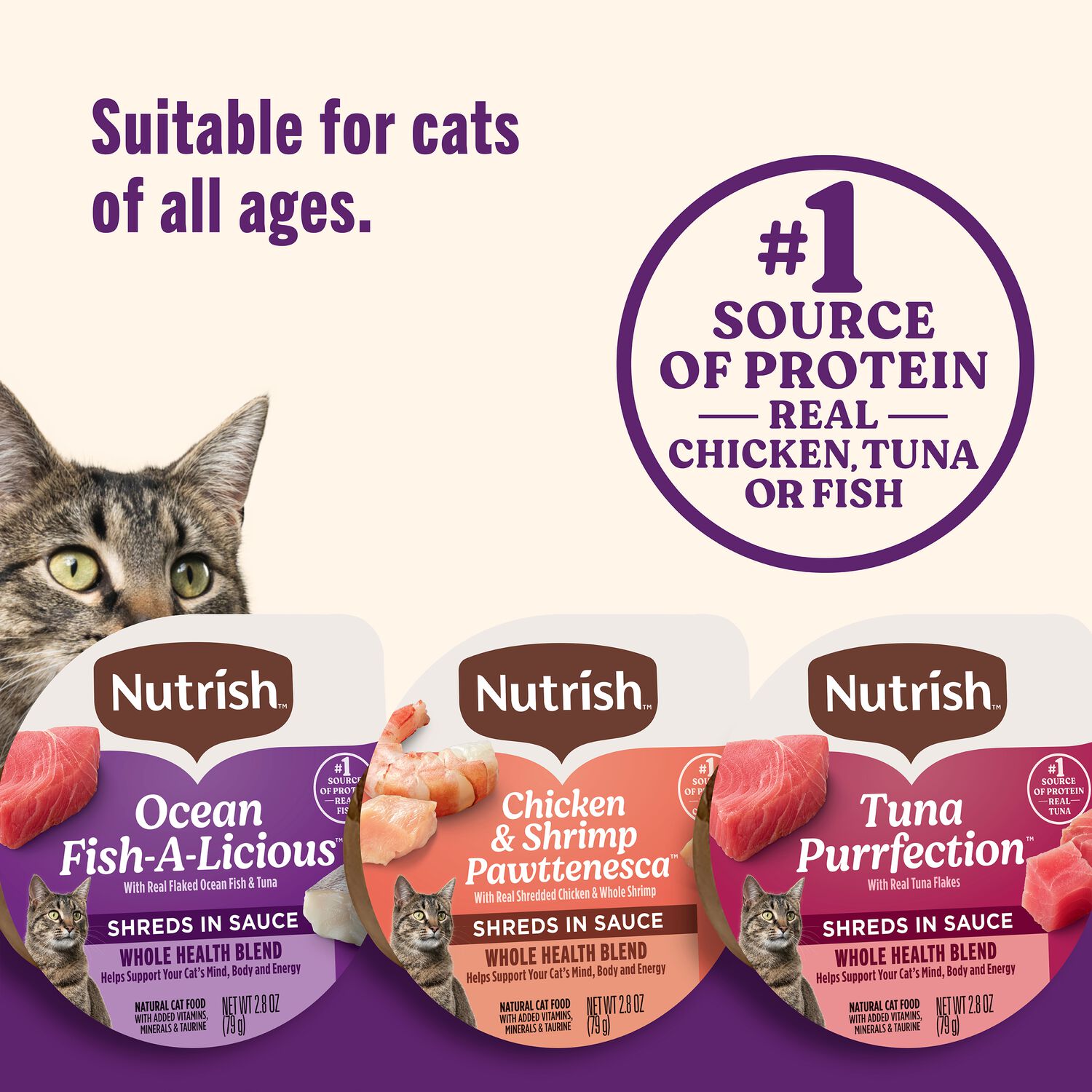 Rachael Ray&reg; Nutrish&trade;  Natual Grain-Free Wet Cat Food, Ocean Lover&rsquo;S Variety Pack,  2.8-Oz Pack Of 12