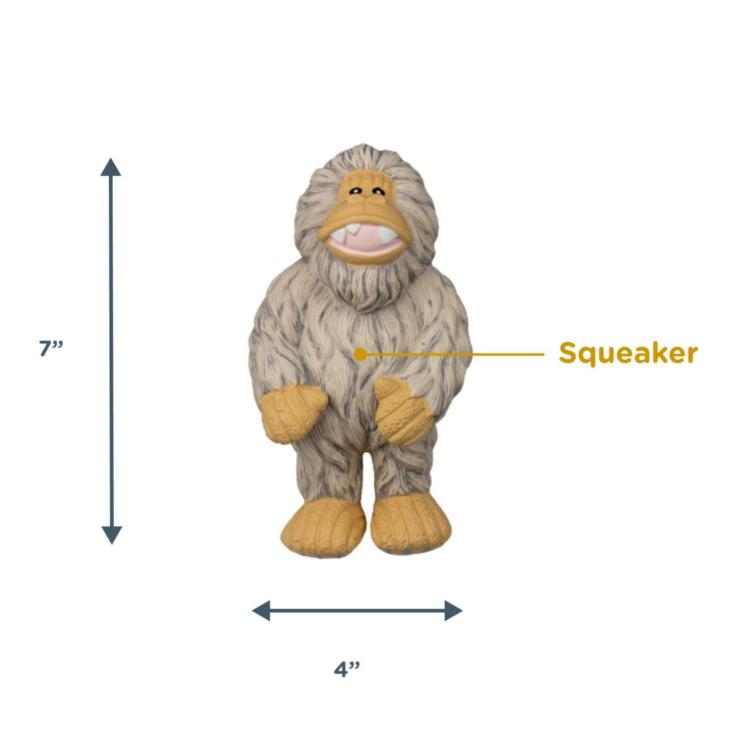 Tall Tails Yeti Latex Squeaker Dog Toy, 7"