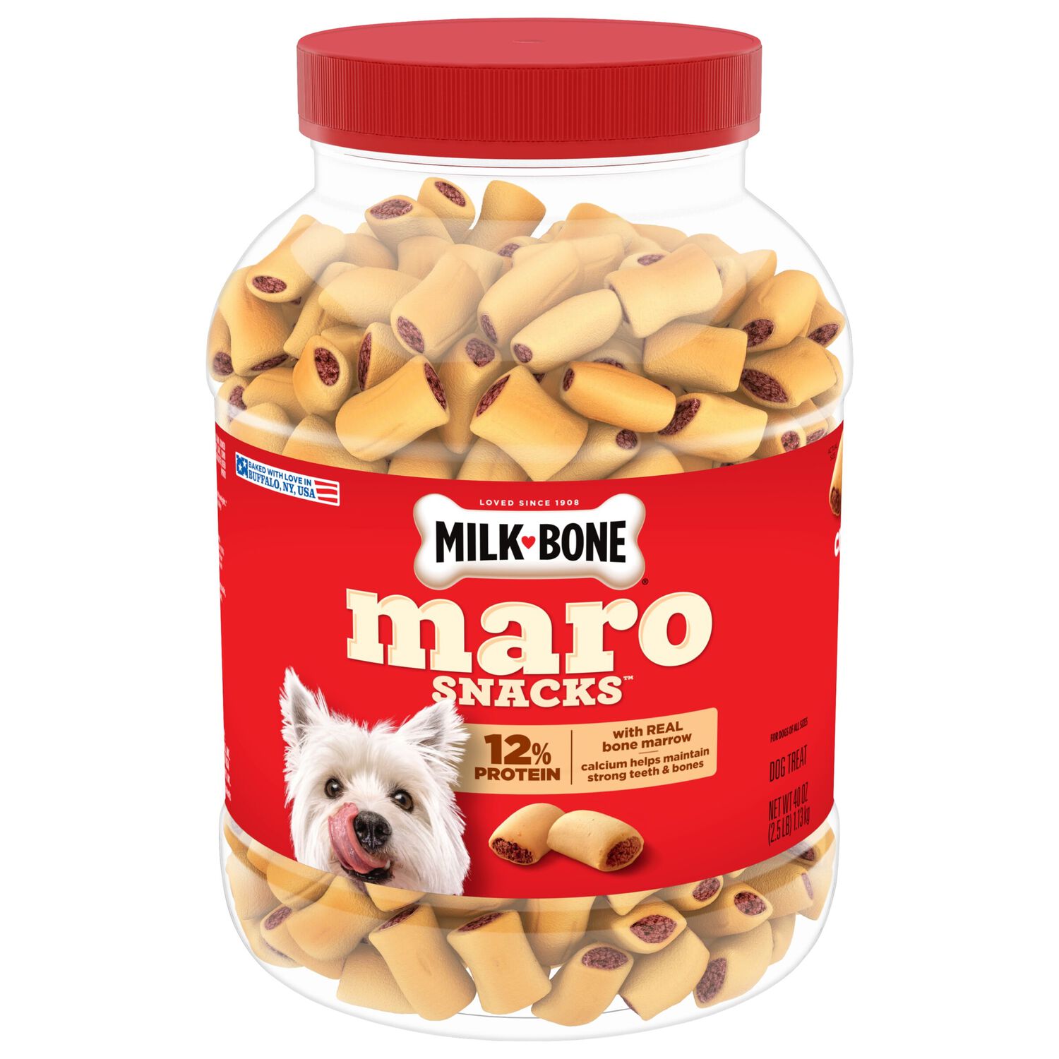 Milk-Bone Marosnacks Bone Marrow Crunchy Small Dog Treats, 40-Oz