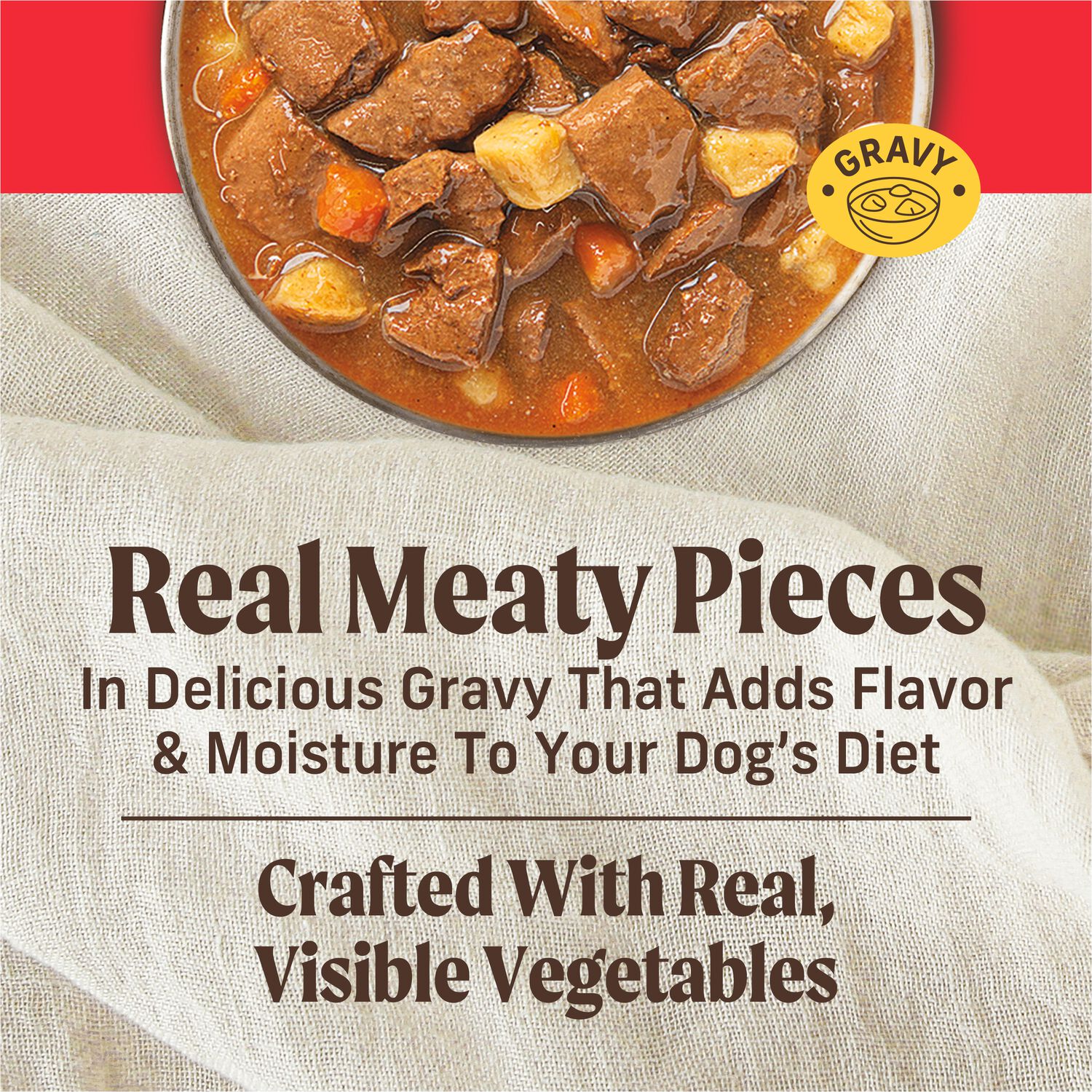 Merrick Chunky Grain-Free Premium And Wholesome Canned Dog Food, Real Meat Pappy&rsquo;S Pot Roast Dinner In Gravy  Recipe, 12.7-Oz Can Pack Of 12