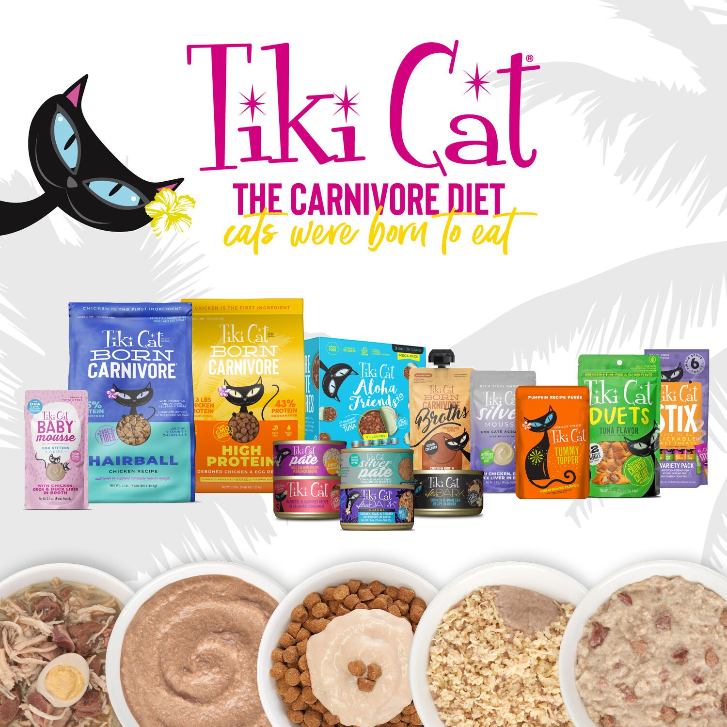 Tiki Cat Born Carnivore Dry Cat Food, Hairball Control, Chicken Recipe, 3-Lb Bag