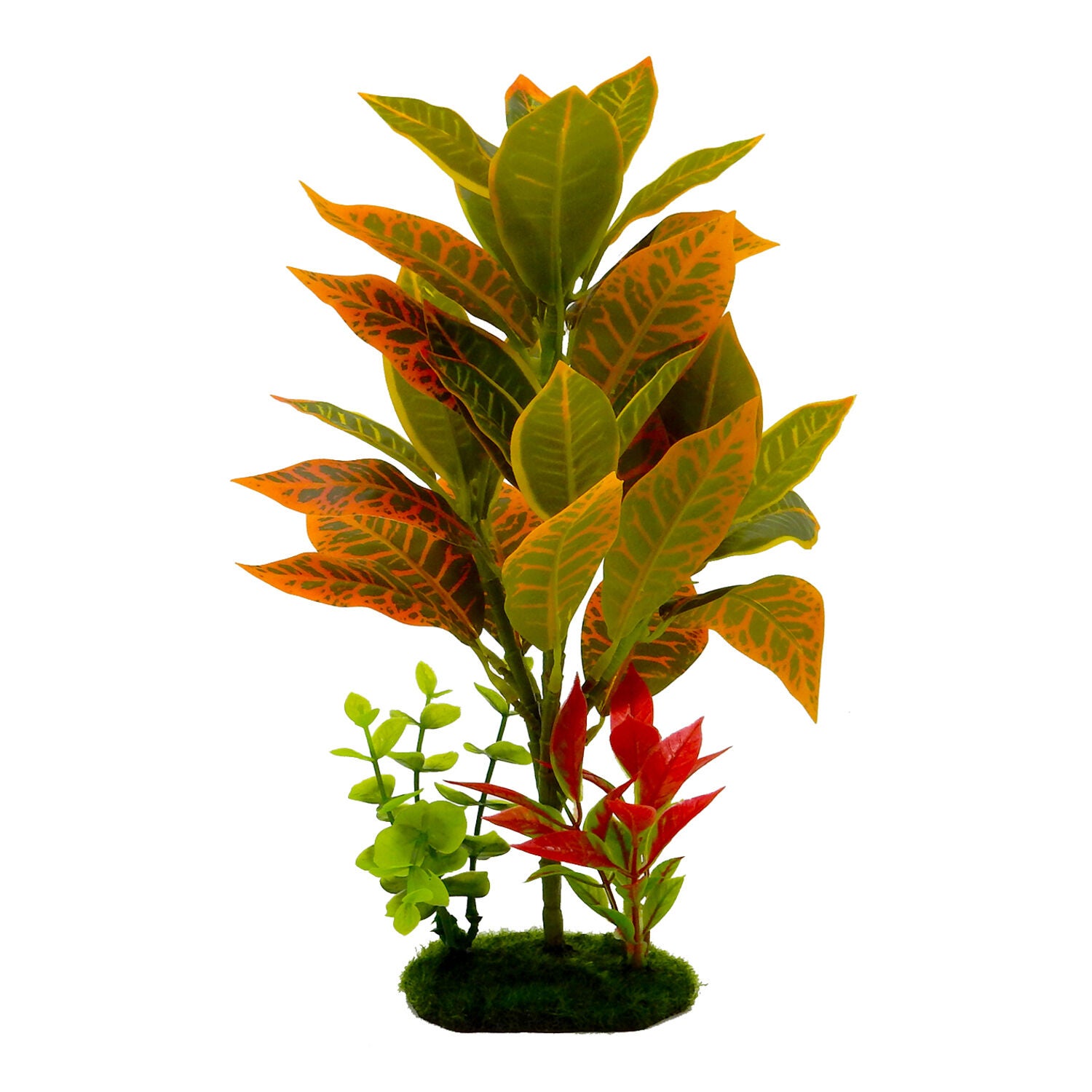 Blue Ribbon Tropical Gardens&reg; Orange Croton Petra Plastic Plant Aquarium D&eacute;cor