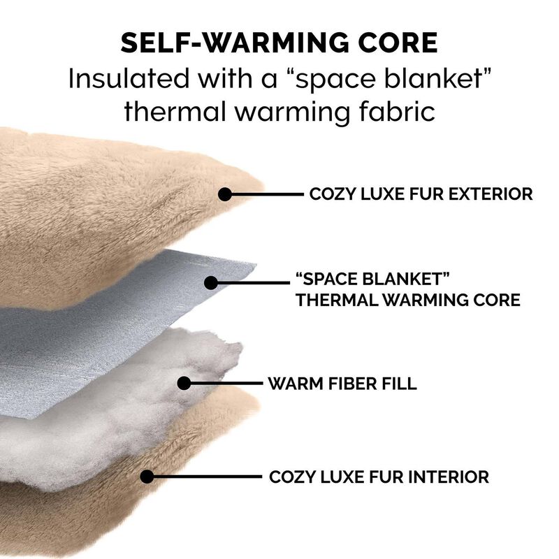 Furhaven Luxury Faux Fur Warming Hi Lo Cuddler Dog Bed -  Cream