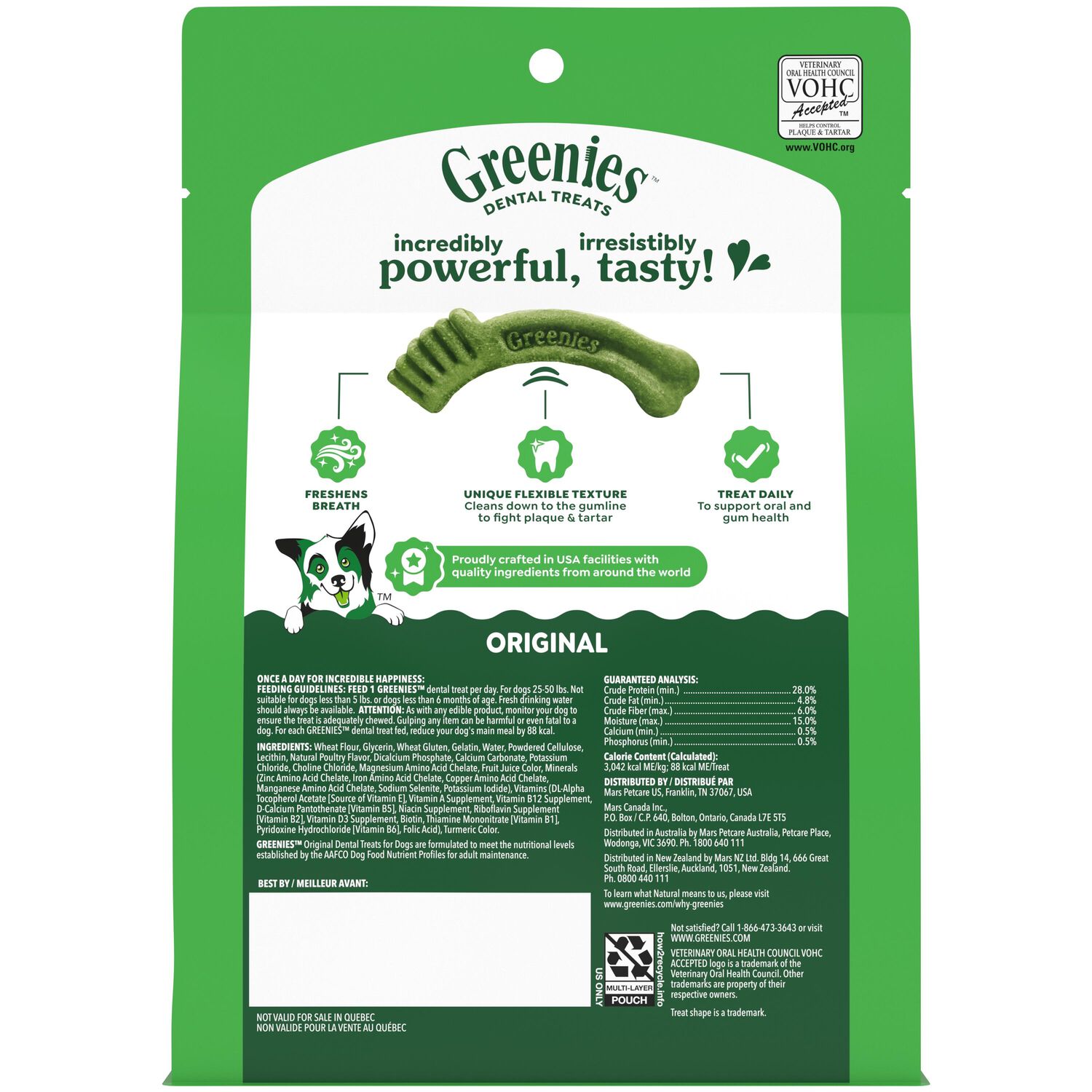 Greenies Regular Natural Original Chicken Flavor Dental Dog Treats, 12 Count