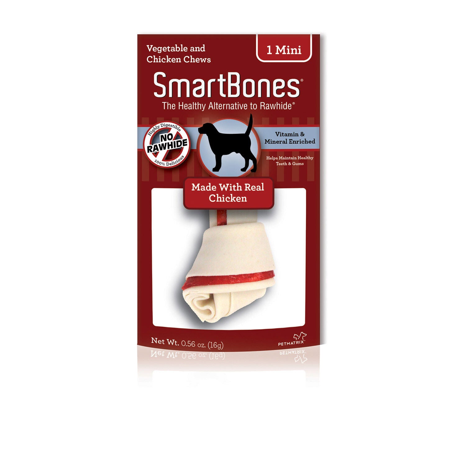 Smartbones Mini Chicken Rawhide Alternative Chews Dog Treats, 16 Count