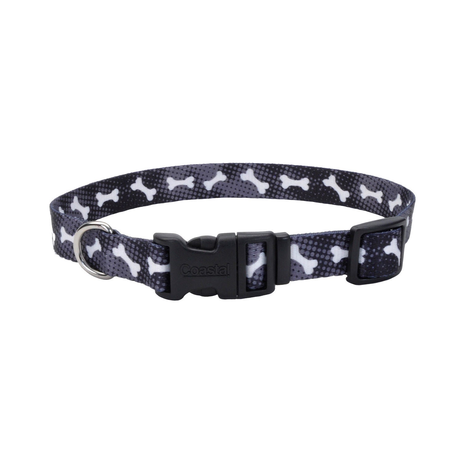 Coastal Pet Product Pet Attire Styles Adjustable Dog Collar - Black Bone