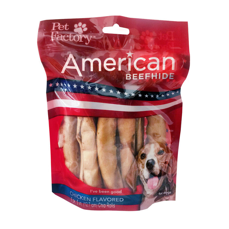 Beefhide Chip Rolls - Chicken Flavored Dog Treat