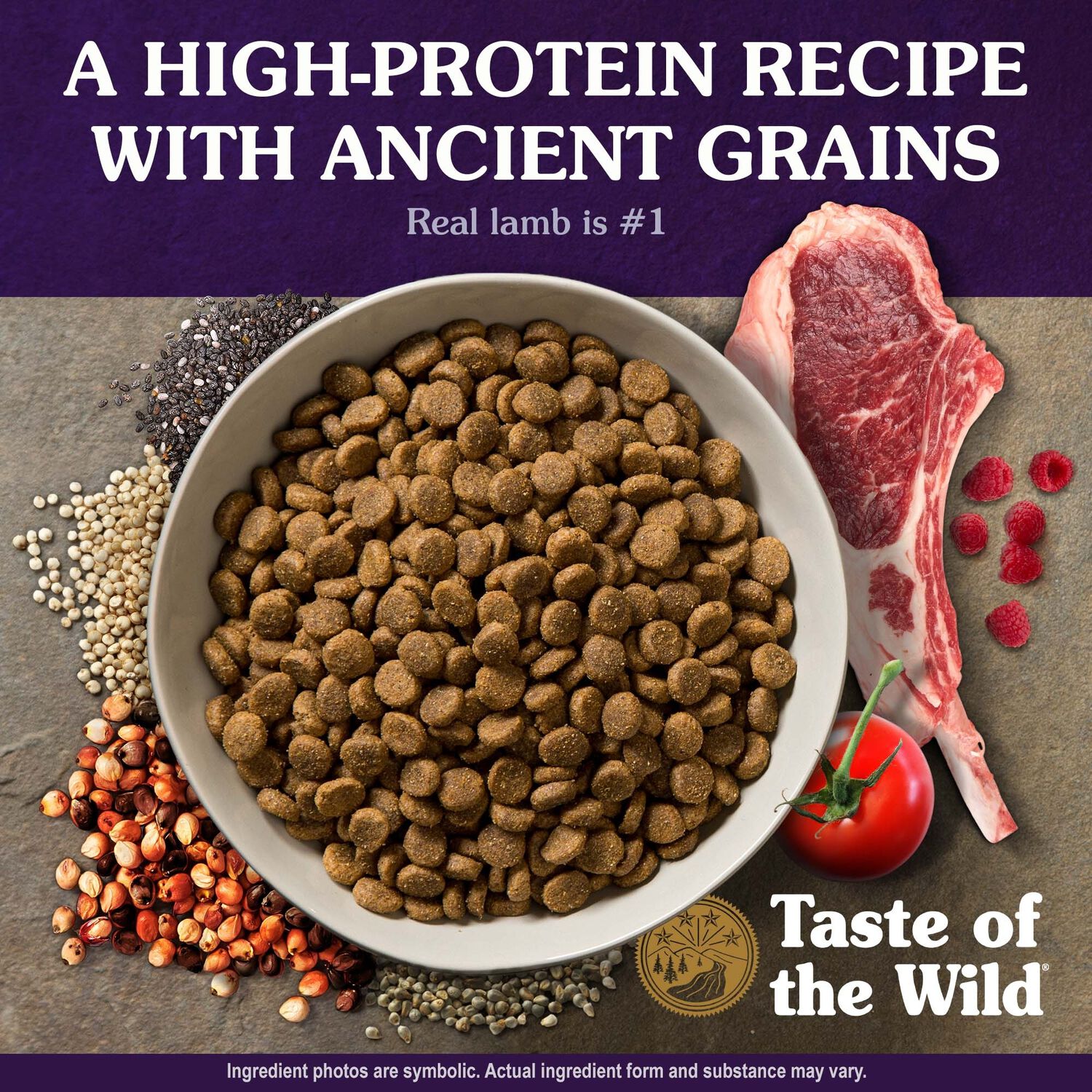 Taste Of The Wild Dry Dog Food, Ancient Mountain Canine Recipe With Roasted Lamb, 5-Lb Bag