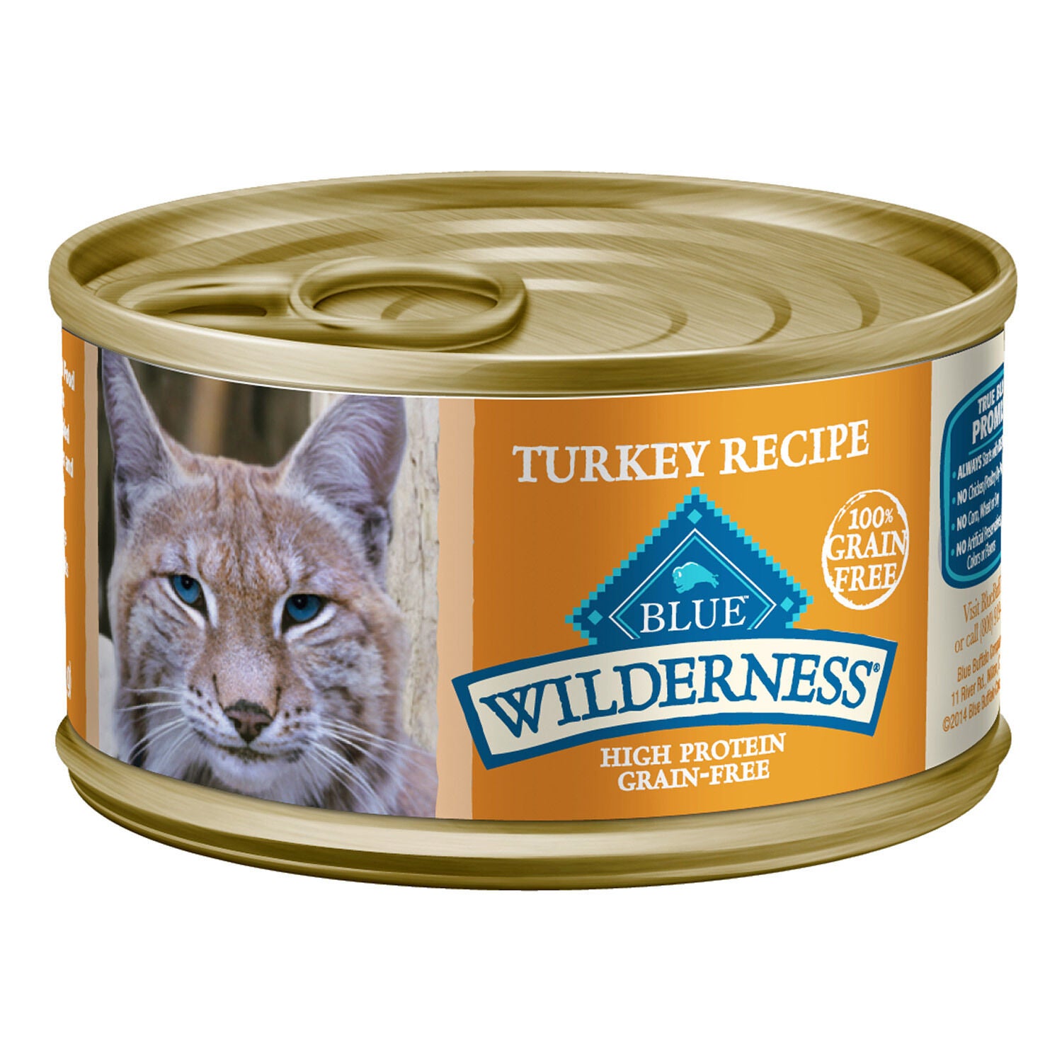 Blue Buffalo Wilderness Grain-Free Turkey Recipe Adult Wet Cat Food,