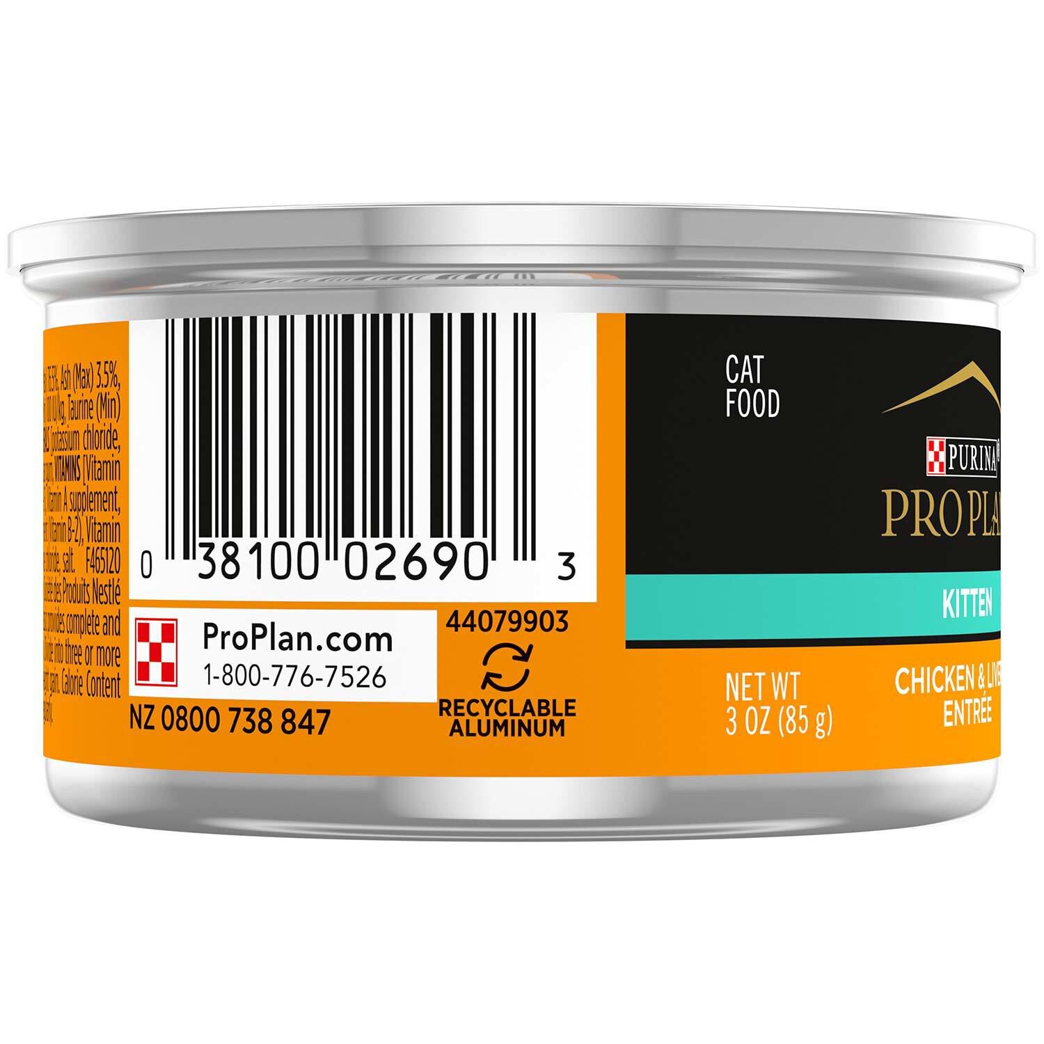 Purina Pro Plan Focus Kitten Classic Chicken & Liver Entree Cat Food, 3-Oz Can Pack Of 24
