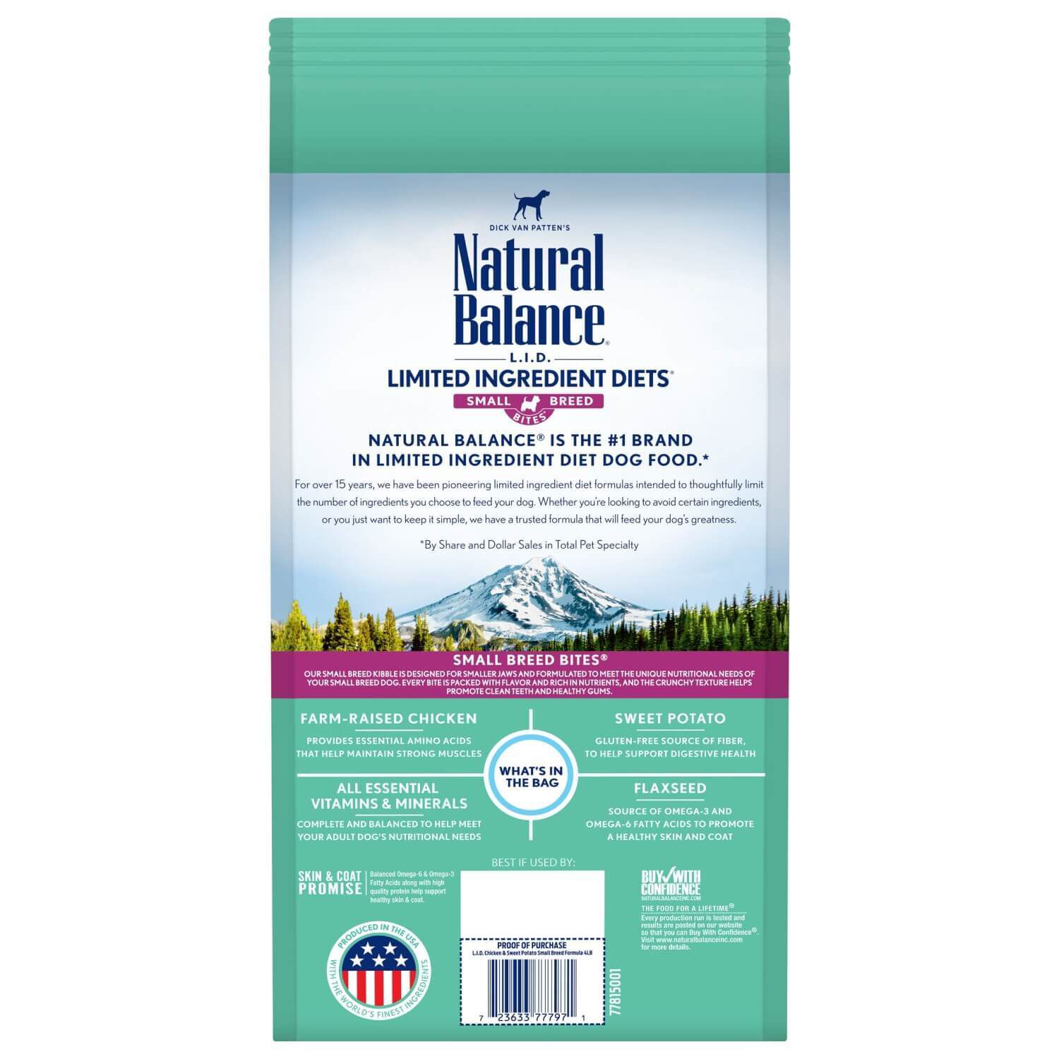 Natural Balance Limited Ingredient Grain Free Chicken & Sweet Potato Small Breed Recipe Dry Dog Food, 12-Lb