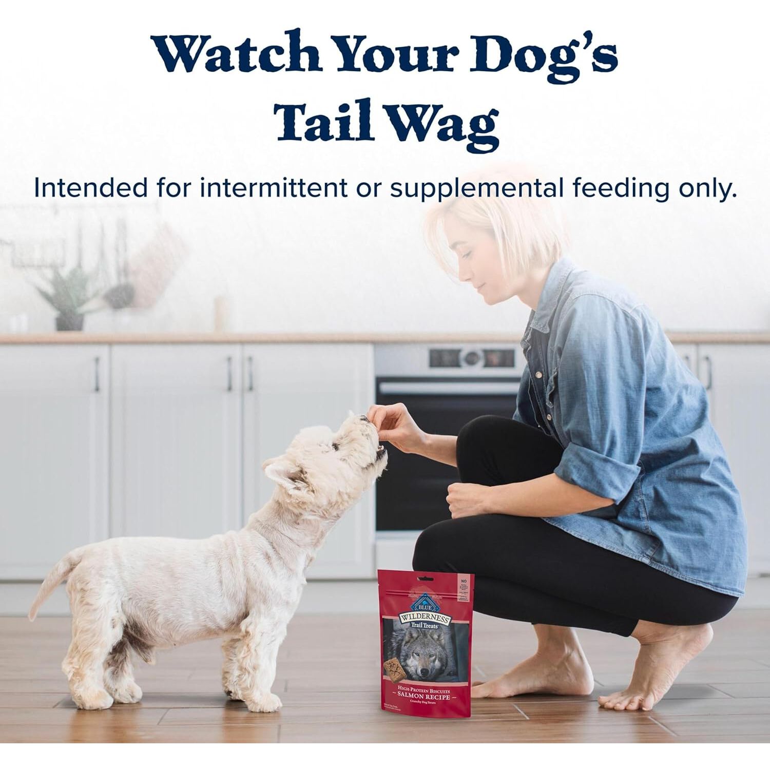 Blue Buffalo Wilderness Trail Treats Grain-Free Biscuits Salmon Recipe Dog Treats, 10-Oz