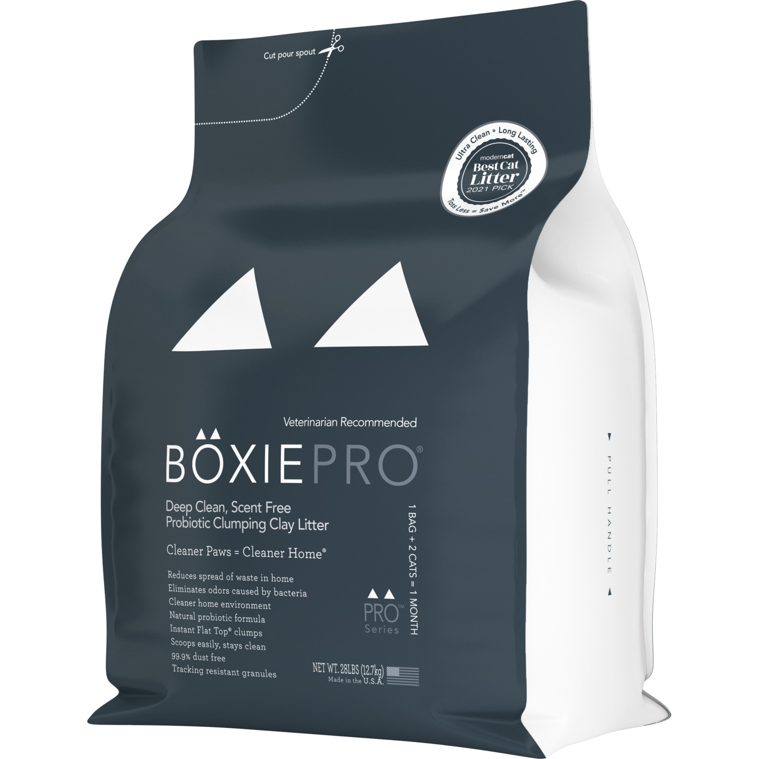 Boxiecat Pro Self Cleaning Probiotic Clumping Clay Cat Litter, 40Lb
