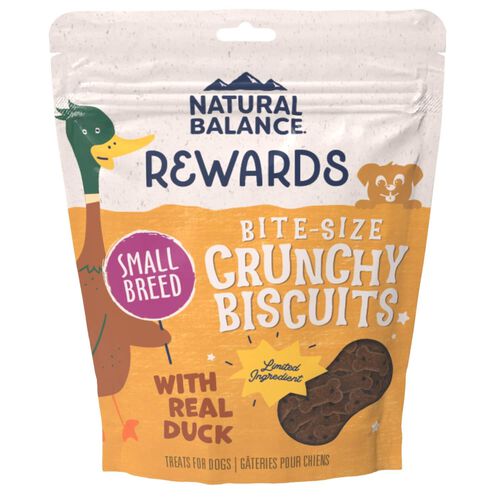 Natural Balance Rewards Limited Ingredient Grain Free Crunchy Small Breed Dog Treats, Duck