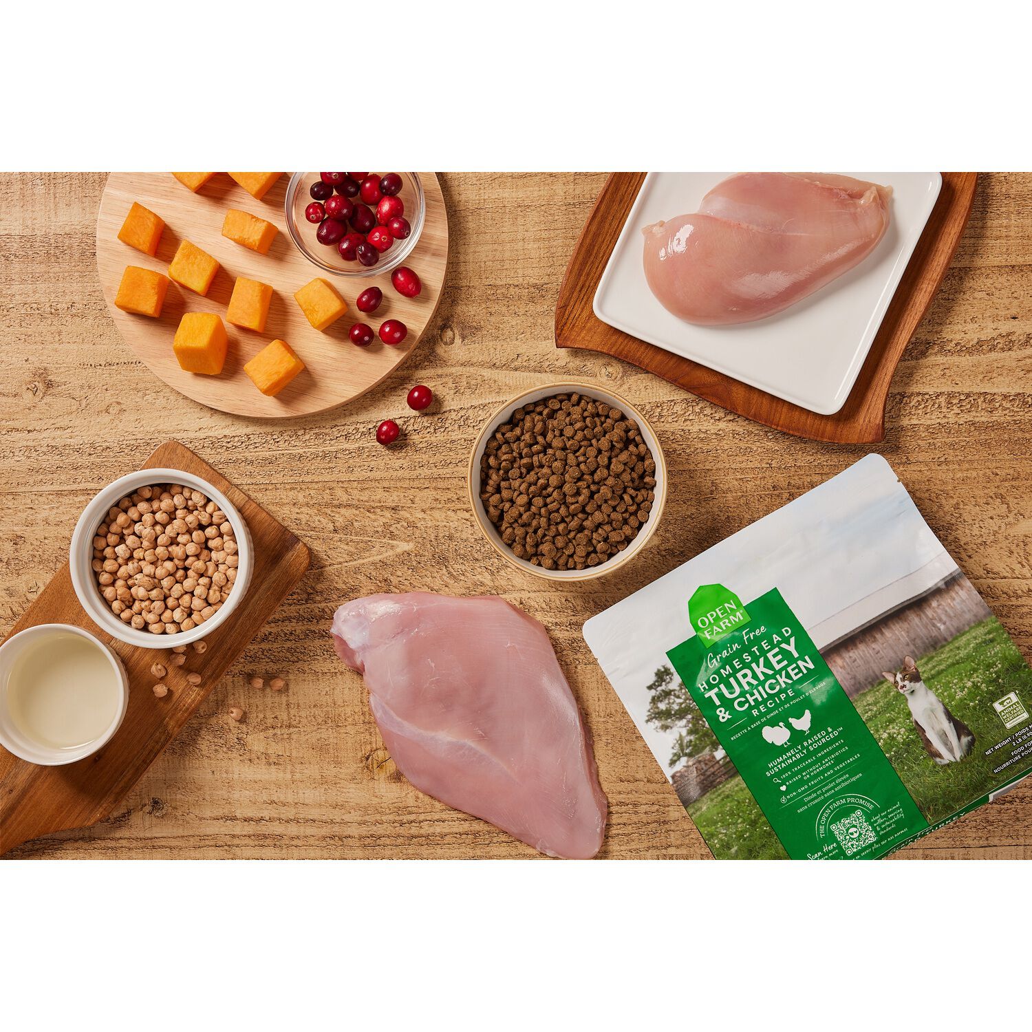 Open Farm Grain-Free Homestead Turkey & Chicken Recipe Dry Cat Food, 4-Lb Bag