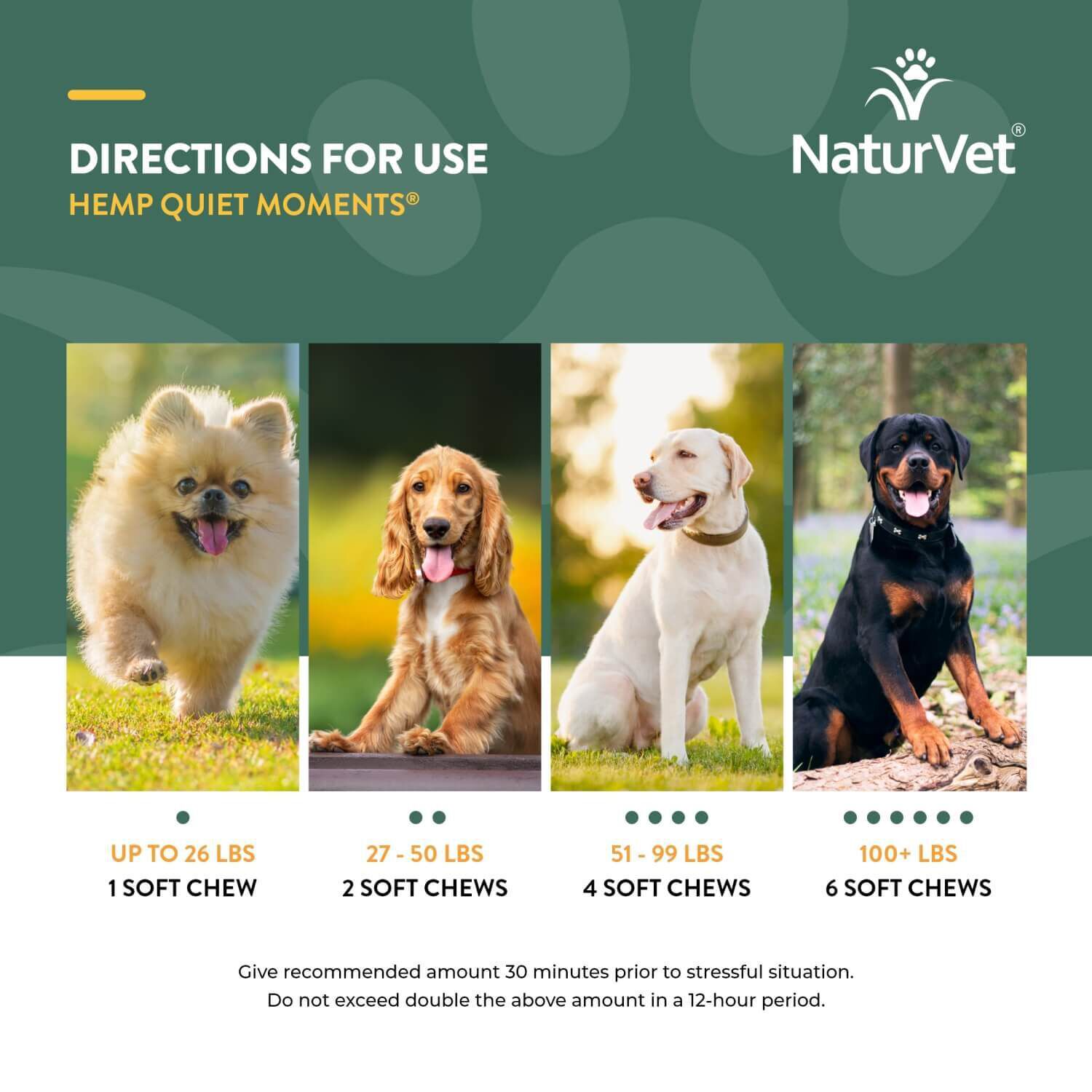 Naturvet Hemp Quiet Moments Calming Aid Soft Chews For Dogs