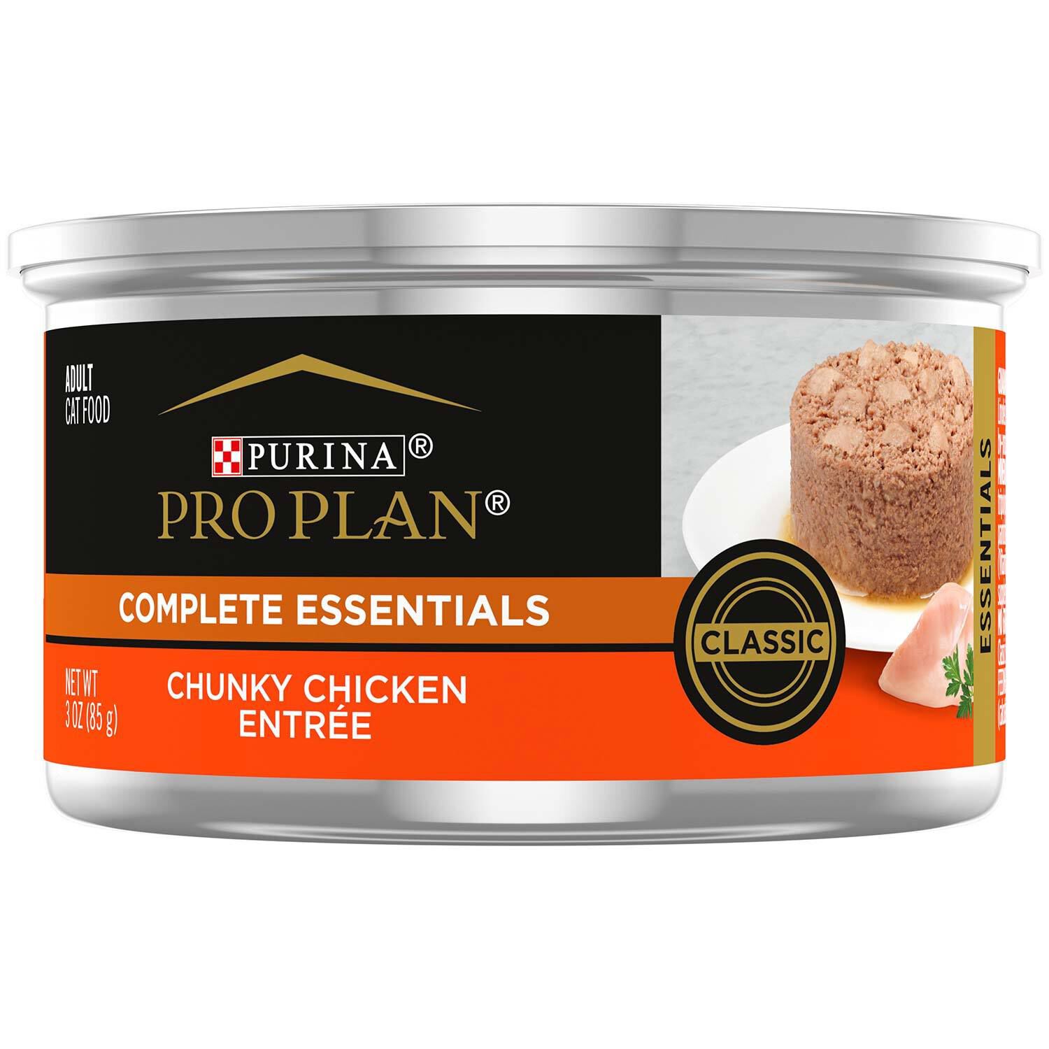 Purina Pro Plan Complete Essentials Classic Chunky Chicken Entree Adult Wet Cat Food, 3-Oz Can
