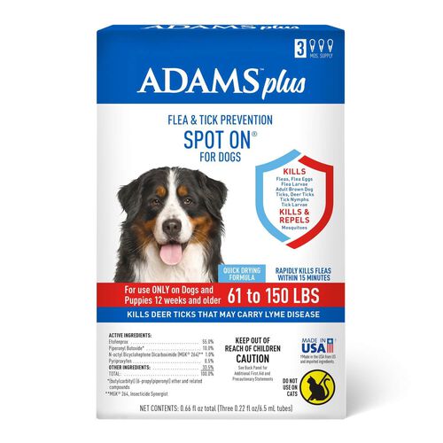 Adams Plus Flea & Tick Prevention Spot On For Dogs, X Large Dogs 61 150 Lbs