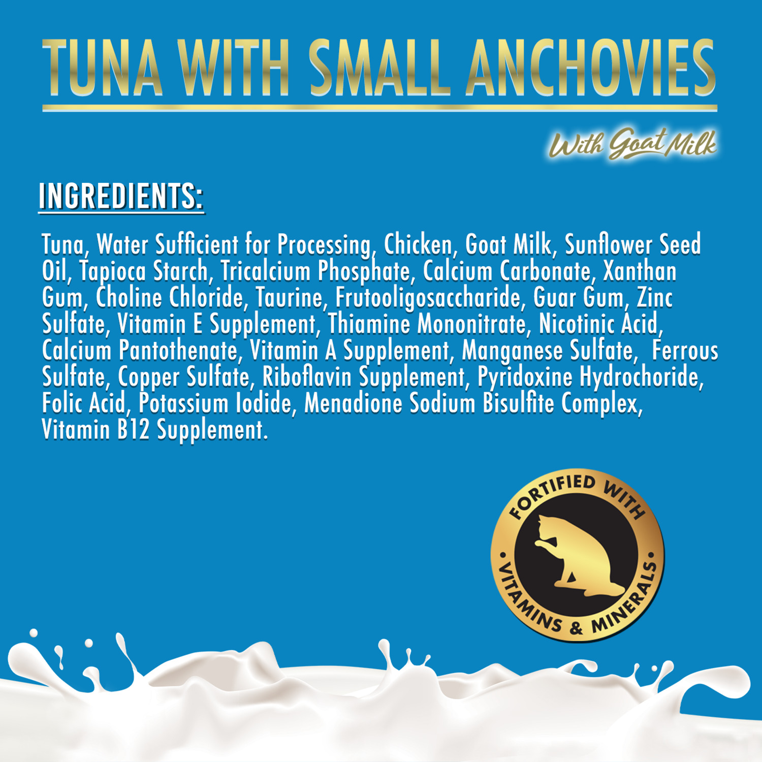 Fussie Cat Premium Tuna With Small Anchovies In Goat Milk Wet Cat Food, 2.47Oz