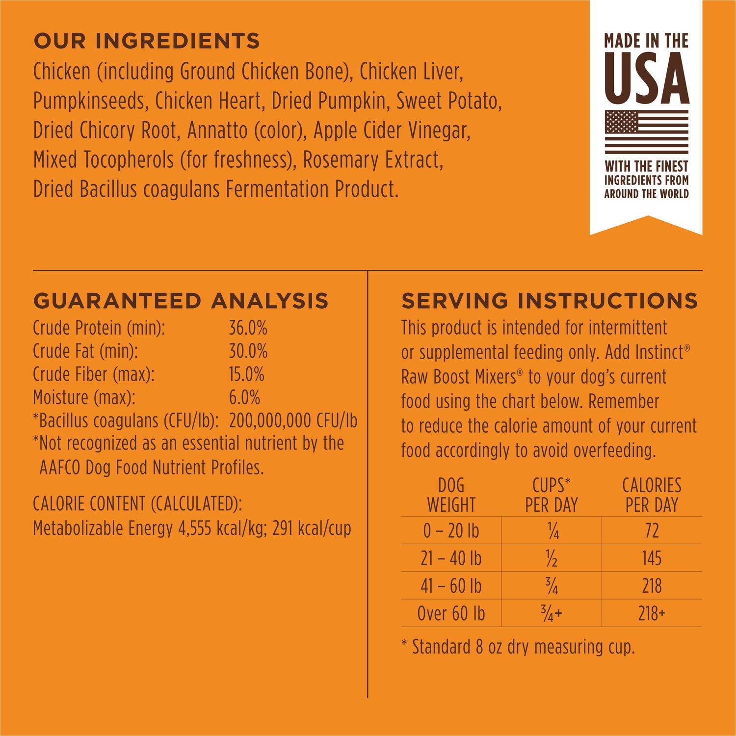 Instinct Raw Boost Mixers Gut Health Freeze-Dried Dog Food Topper, 12.5Oz