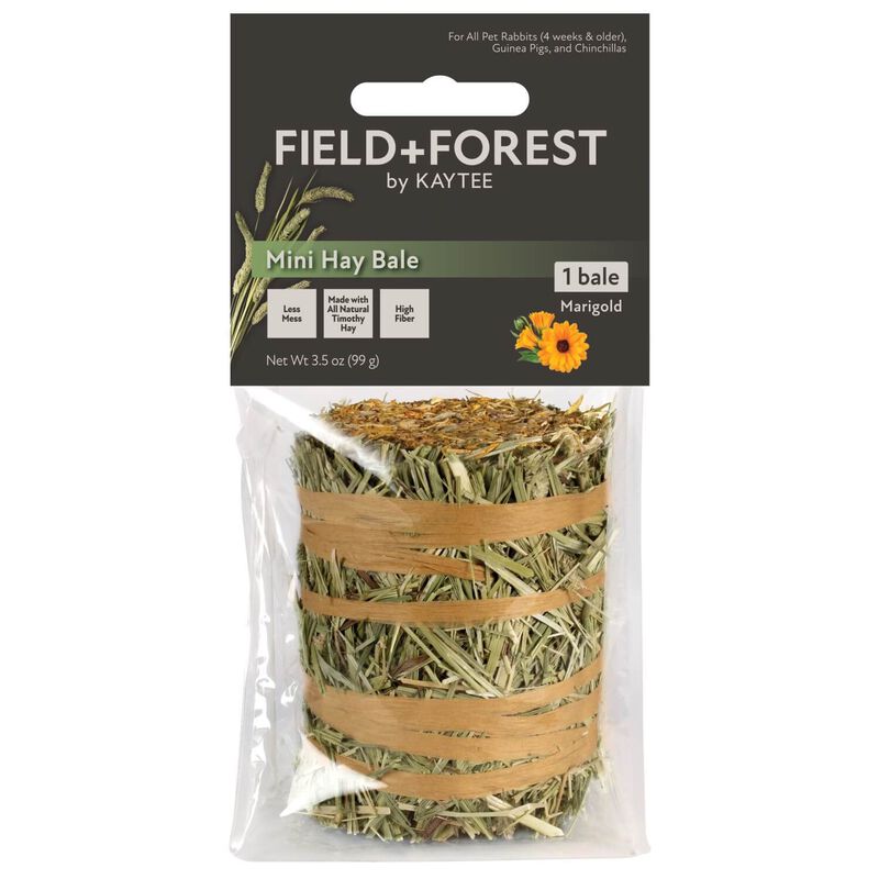 Field+Forest By Kaytee Mini Hay Bales, Marigold