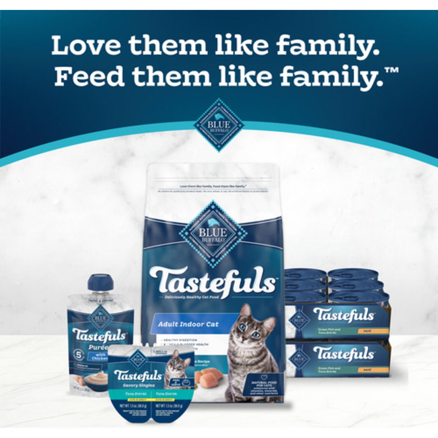 Blue Buffalo Tastefuls Ocean Fish & Tuna Entr&eacute;e Pate Wet Cat Food, 3-Oz.