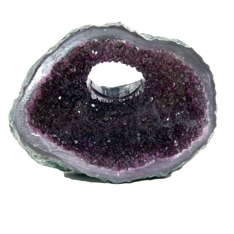 Geode Amethyst Purple Aquarium Ornament image number 1