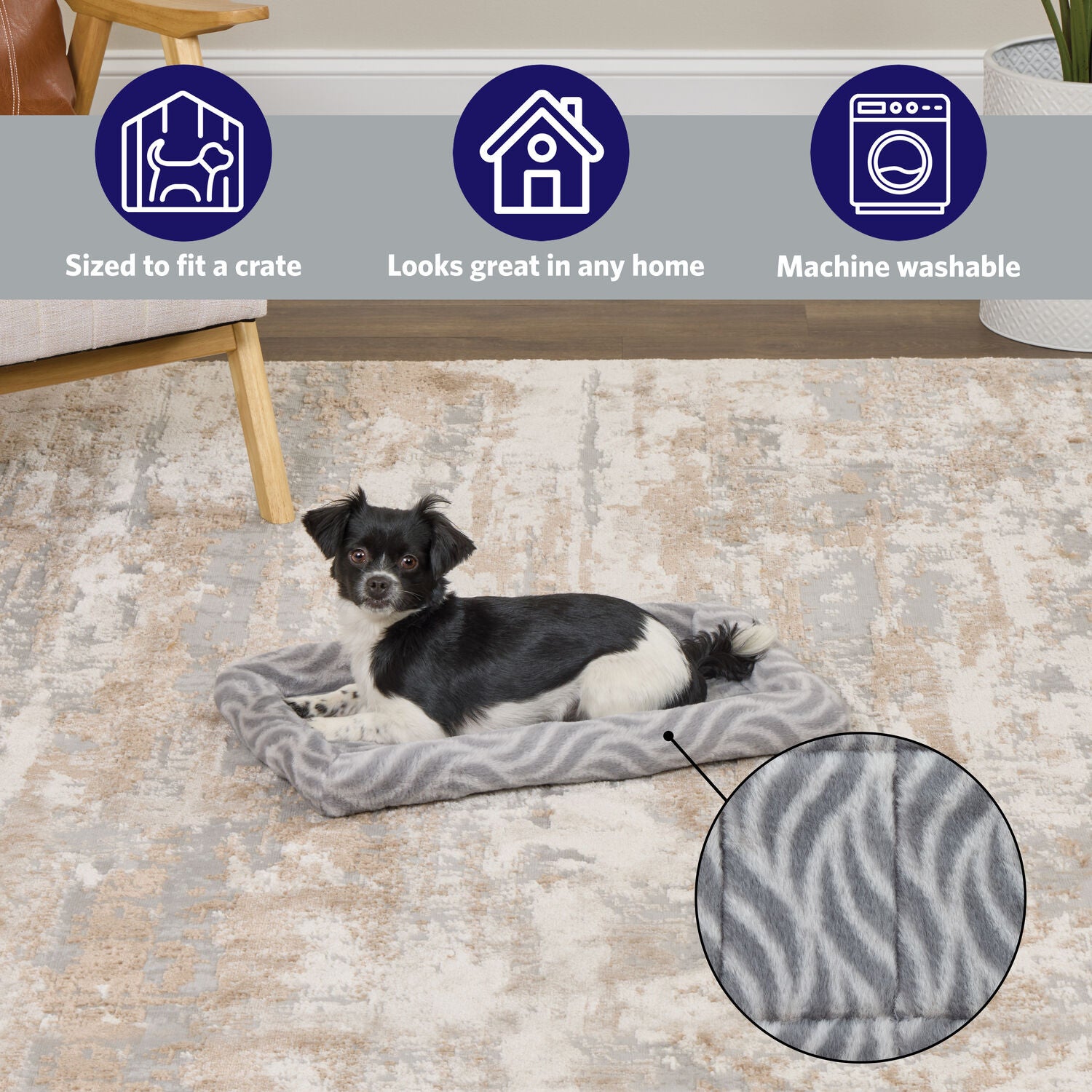 Midwest Quitetime Deluxe Wave Ultra-Soft Foam Base Dog Bed, 48"