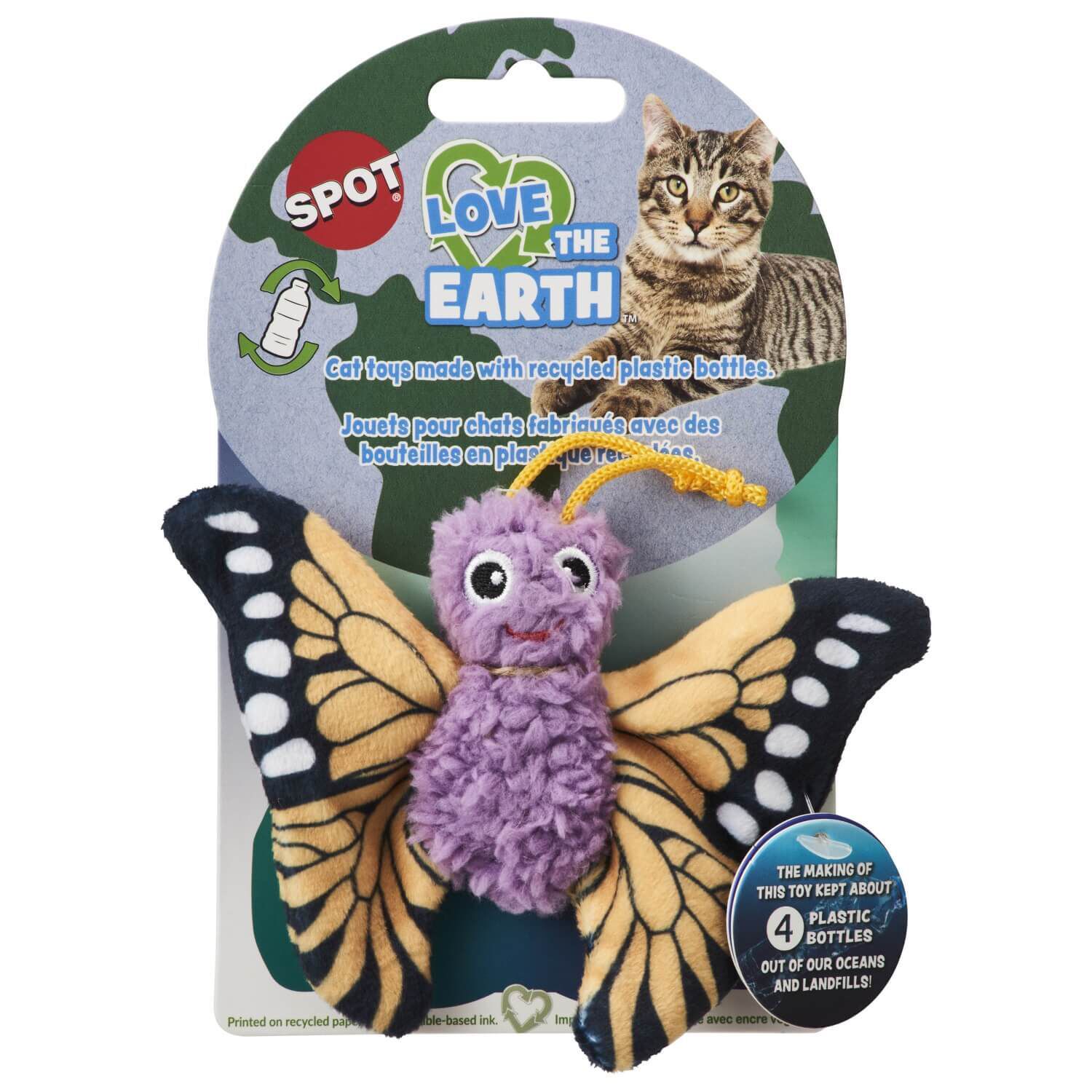 Spot Love The Earth Butterfly Plush Canip Cat Toy | Pet Supermarket