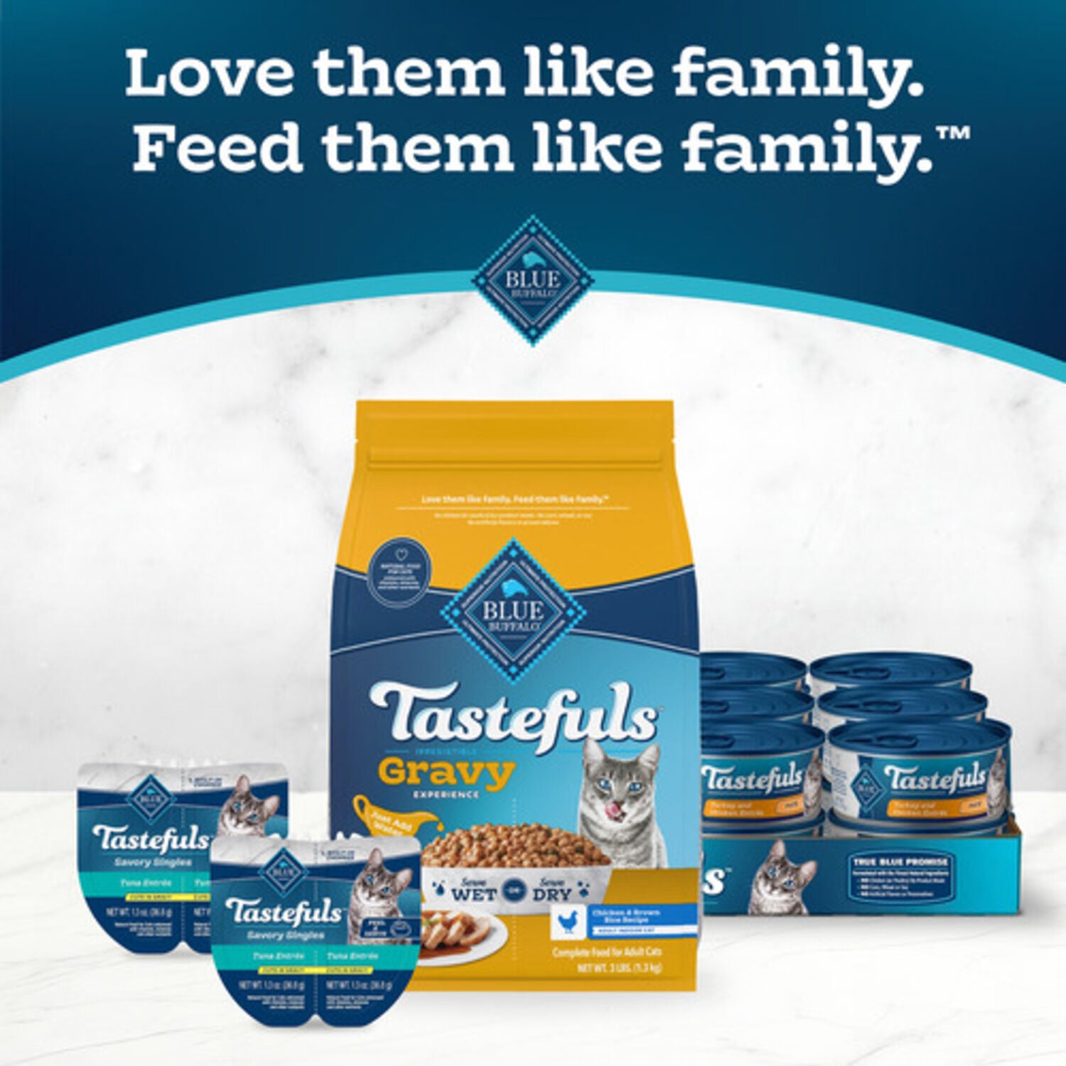 Blue Buffalo Tastefuls Irresistible Gravy Experience Chicken & Brown Rice Recipe Dry Cat Food, 7-Lb Bag