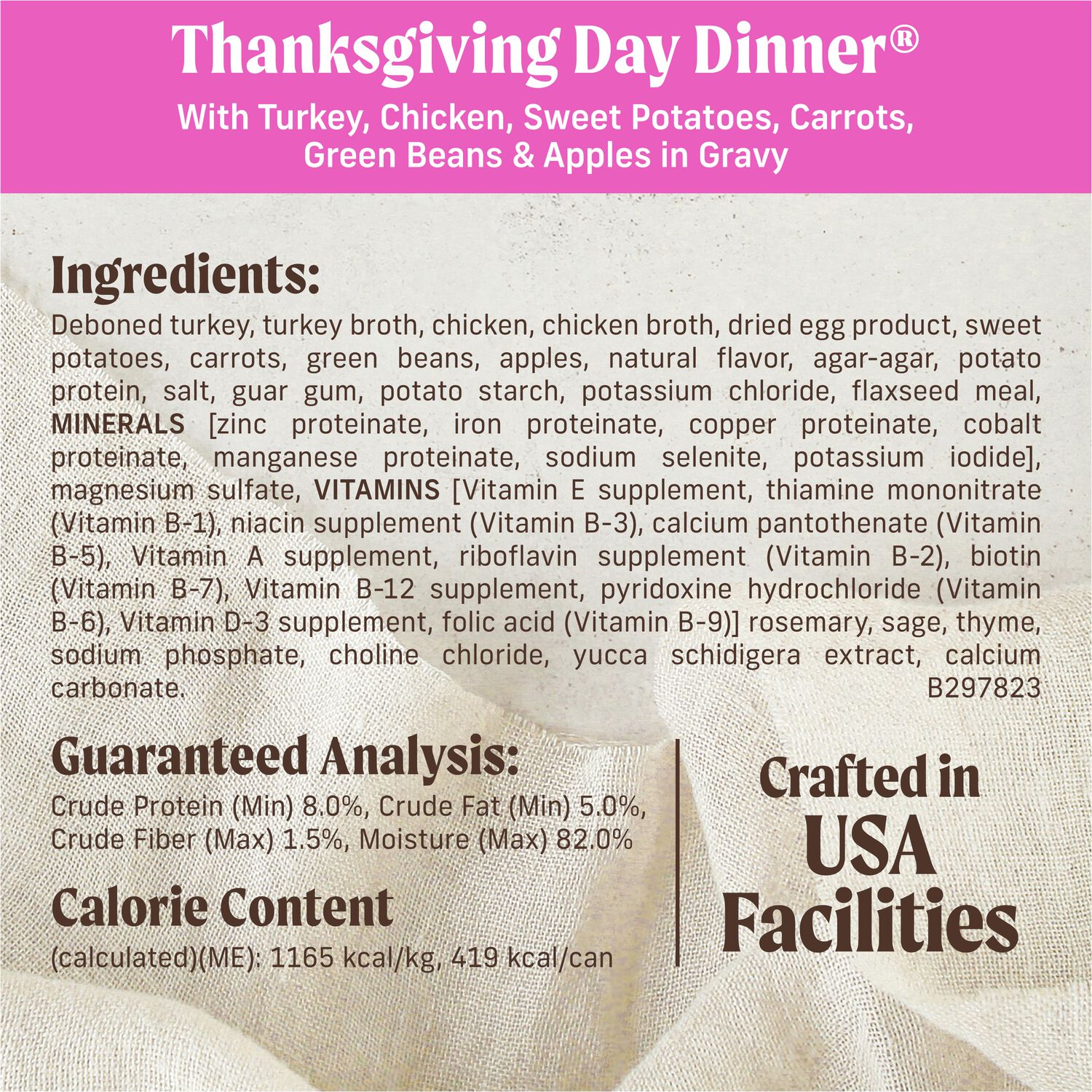 Merrick Grain-Free Premium Gluten Free Canned Adult Wet Dog Food, Thanksgiving Day Dinner, 12.7-Oz Can Pack Of 12