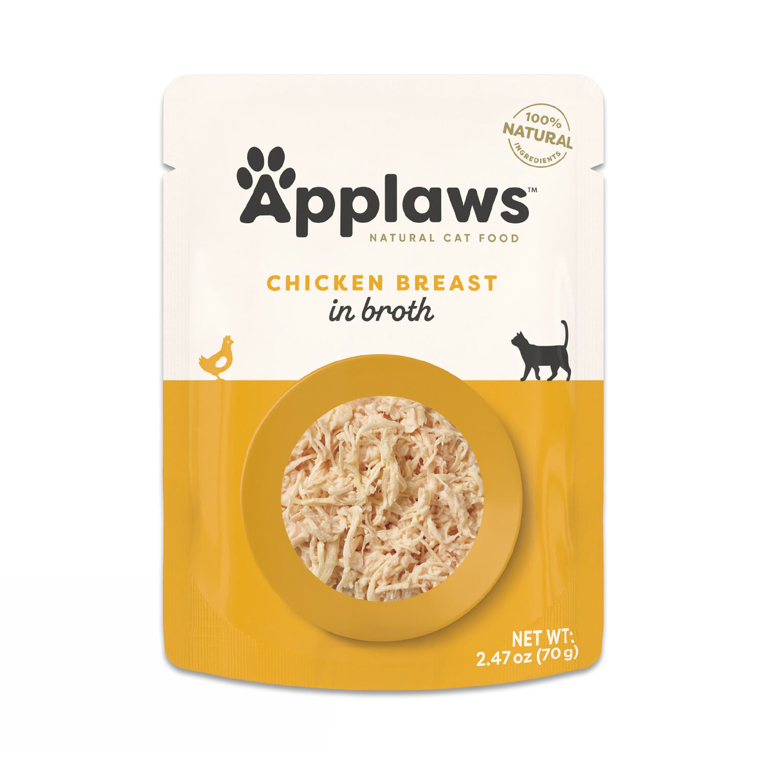 Applaws Natural Chicken Breast In Broth Wet Cat Food, 2.47-Oz