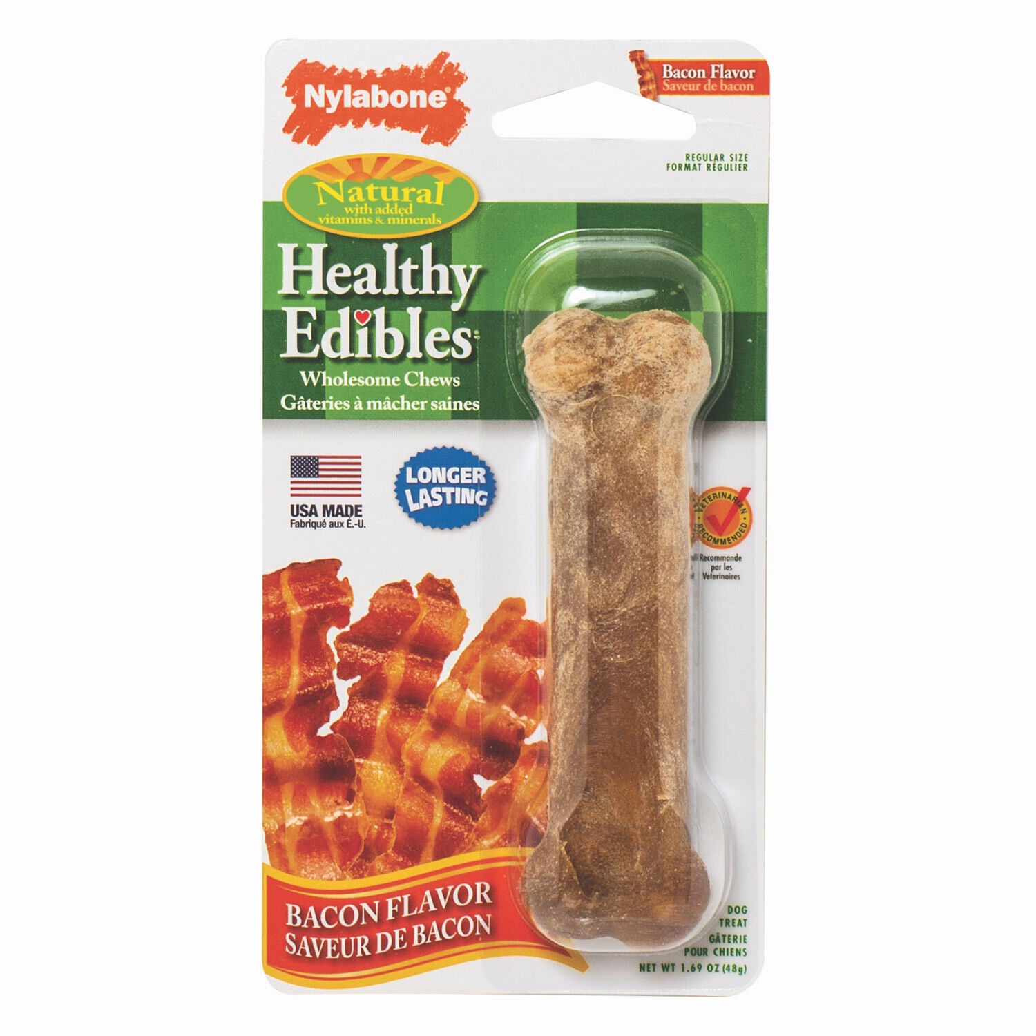 Bacon flavored dog bone cheap